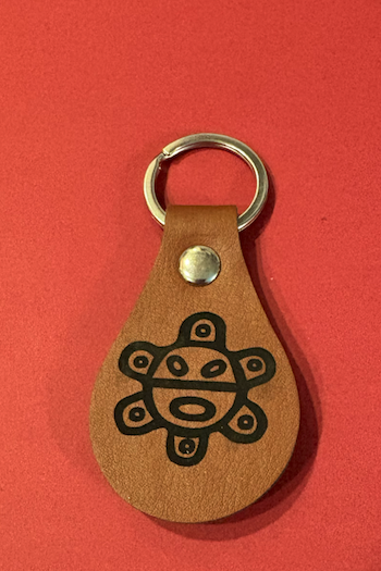 Taino Leather Key Chain