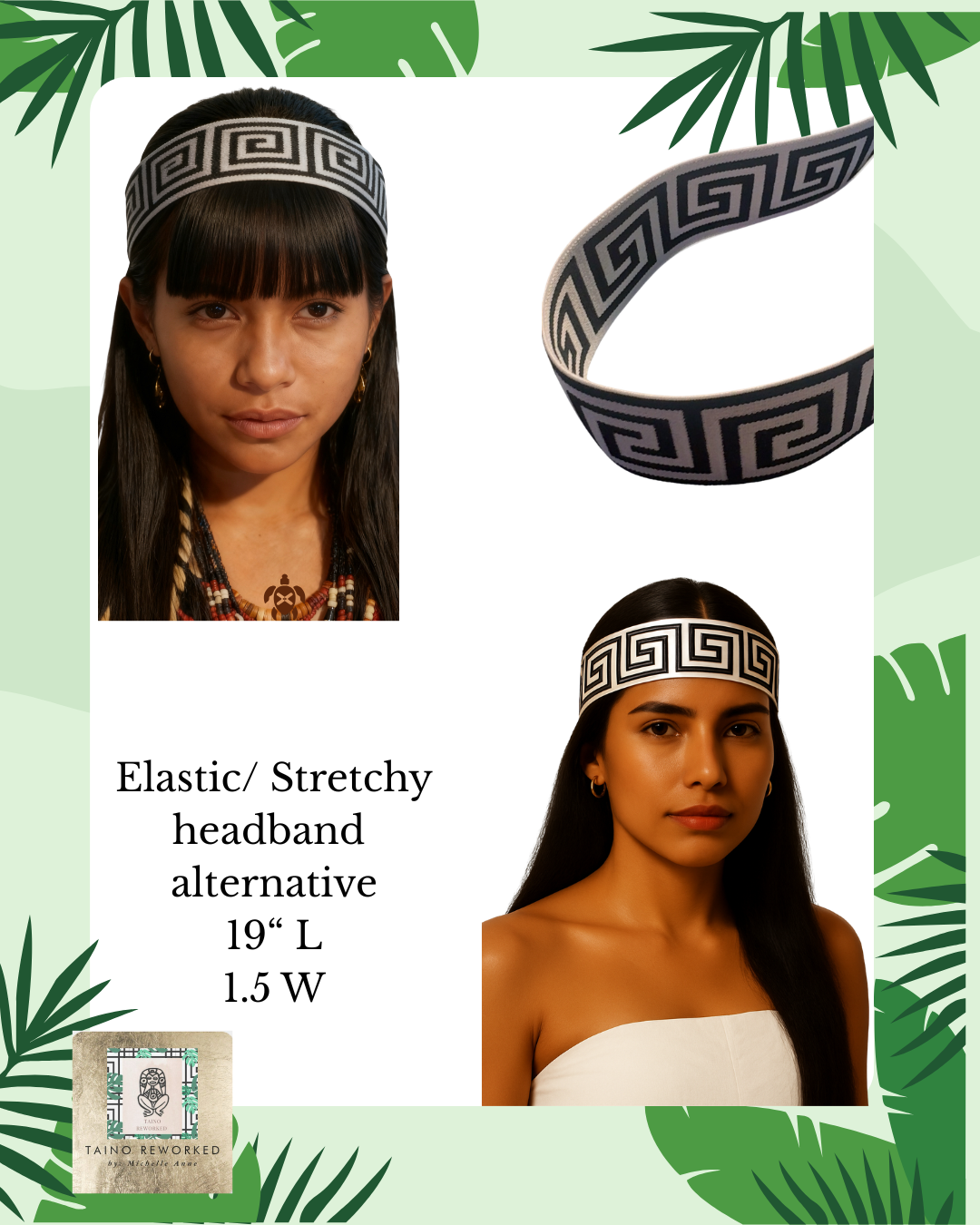 Taino Inspired Stretchy Headband