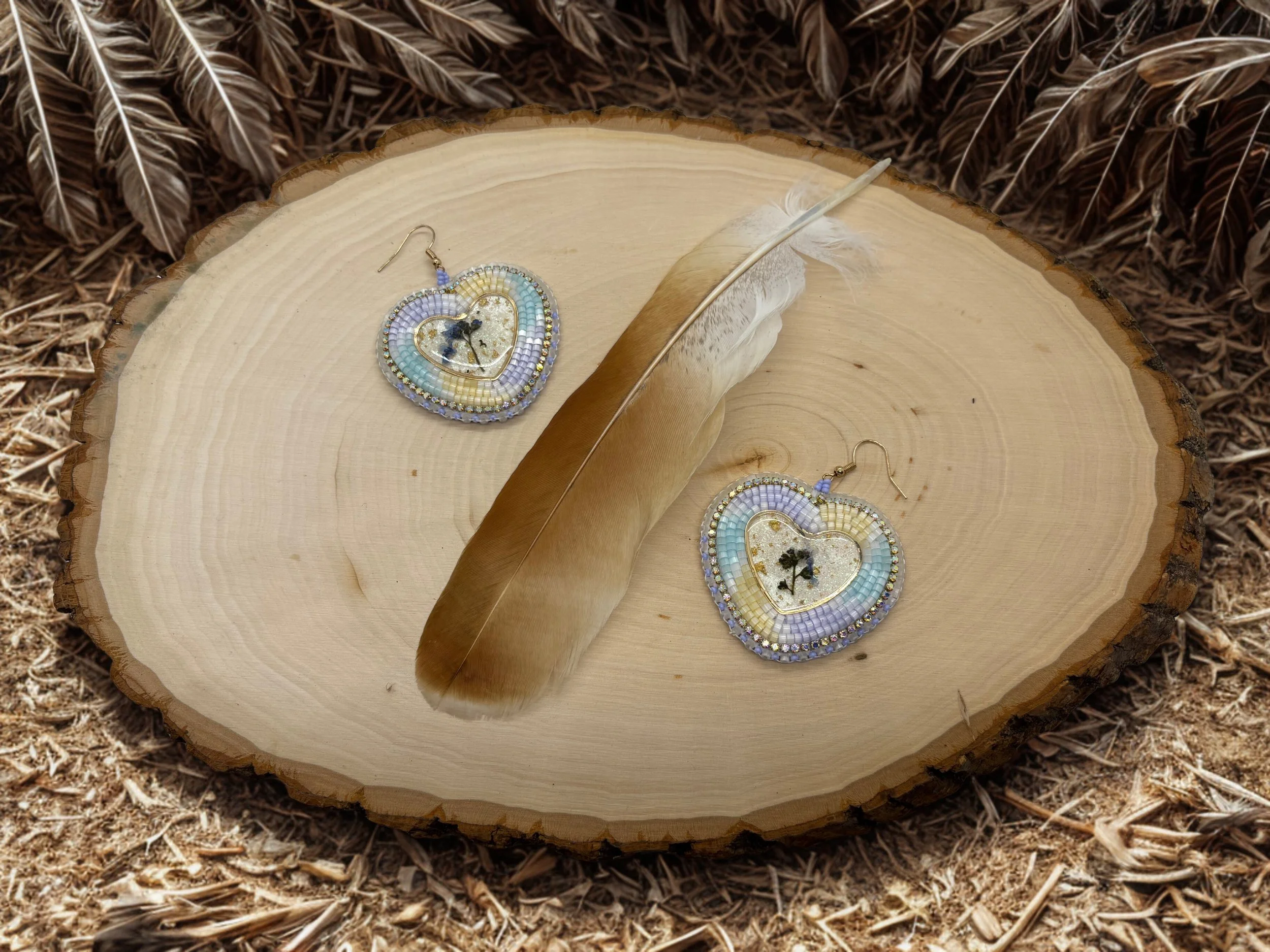 Tribal Heart Earrings