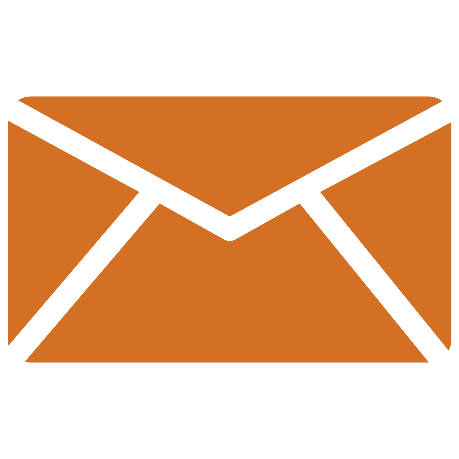 A closed brown envelope with black outline details.