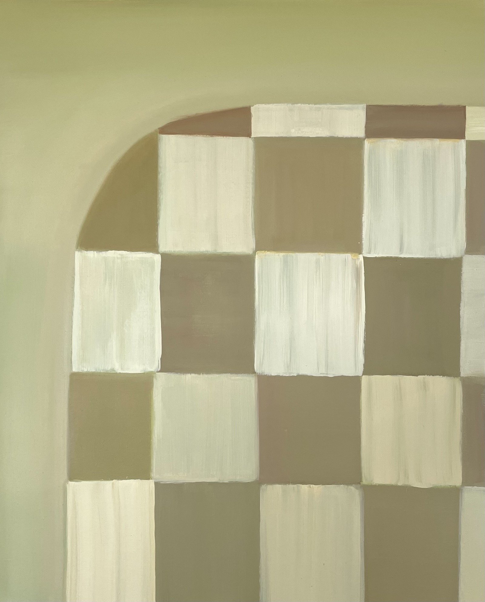 "Shape And Pattern Variation In Space D" Oil, enamel on canvas (framed) (2025)
