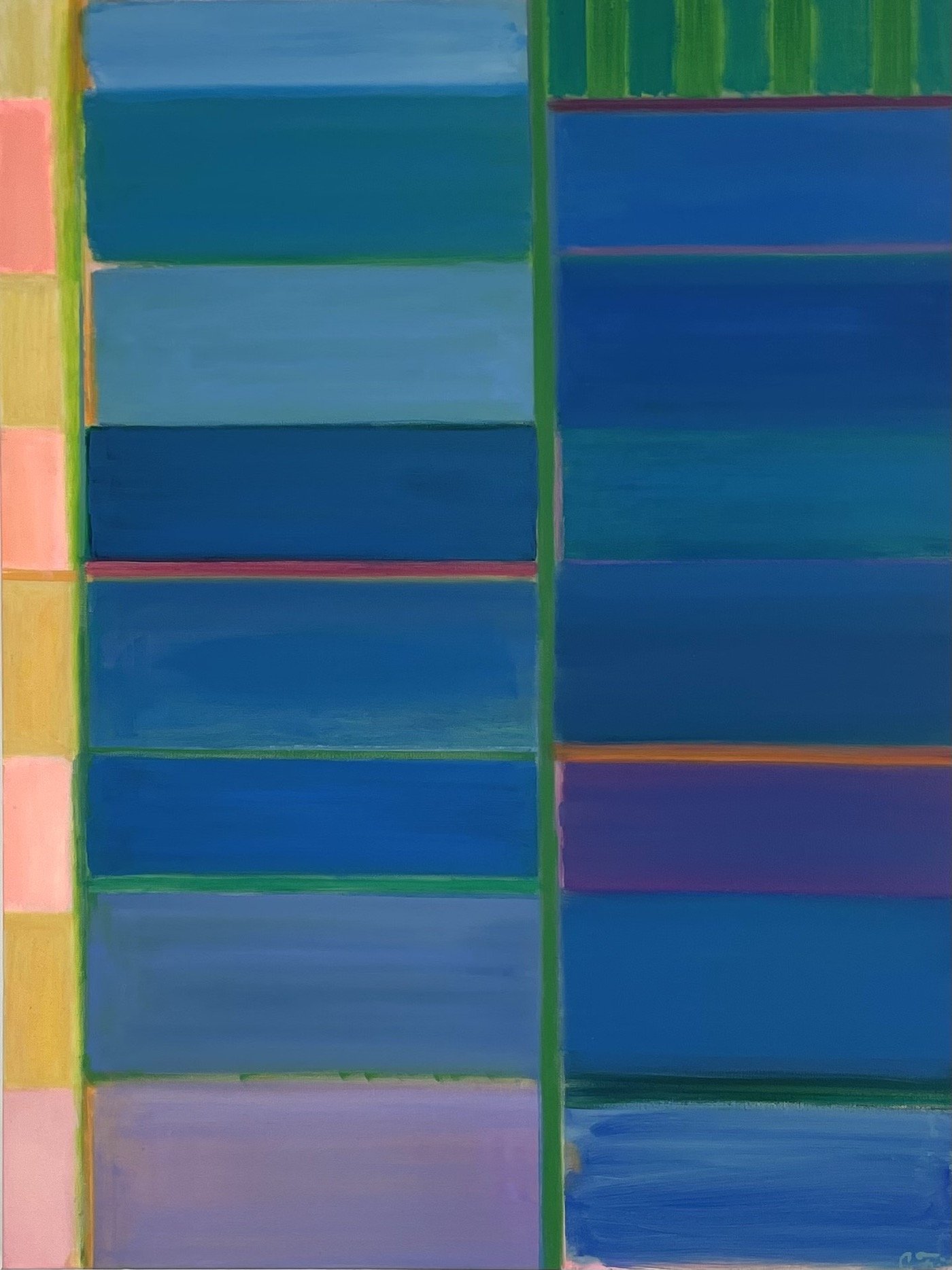 "Sky With Garden 724" Oil on canvas. 40 x 30" (2024)