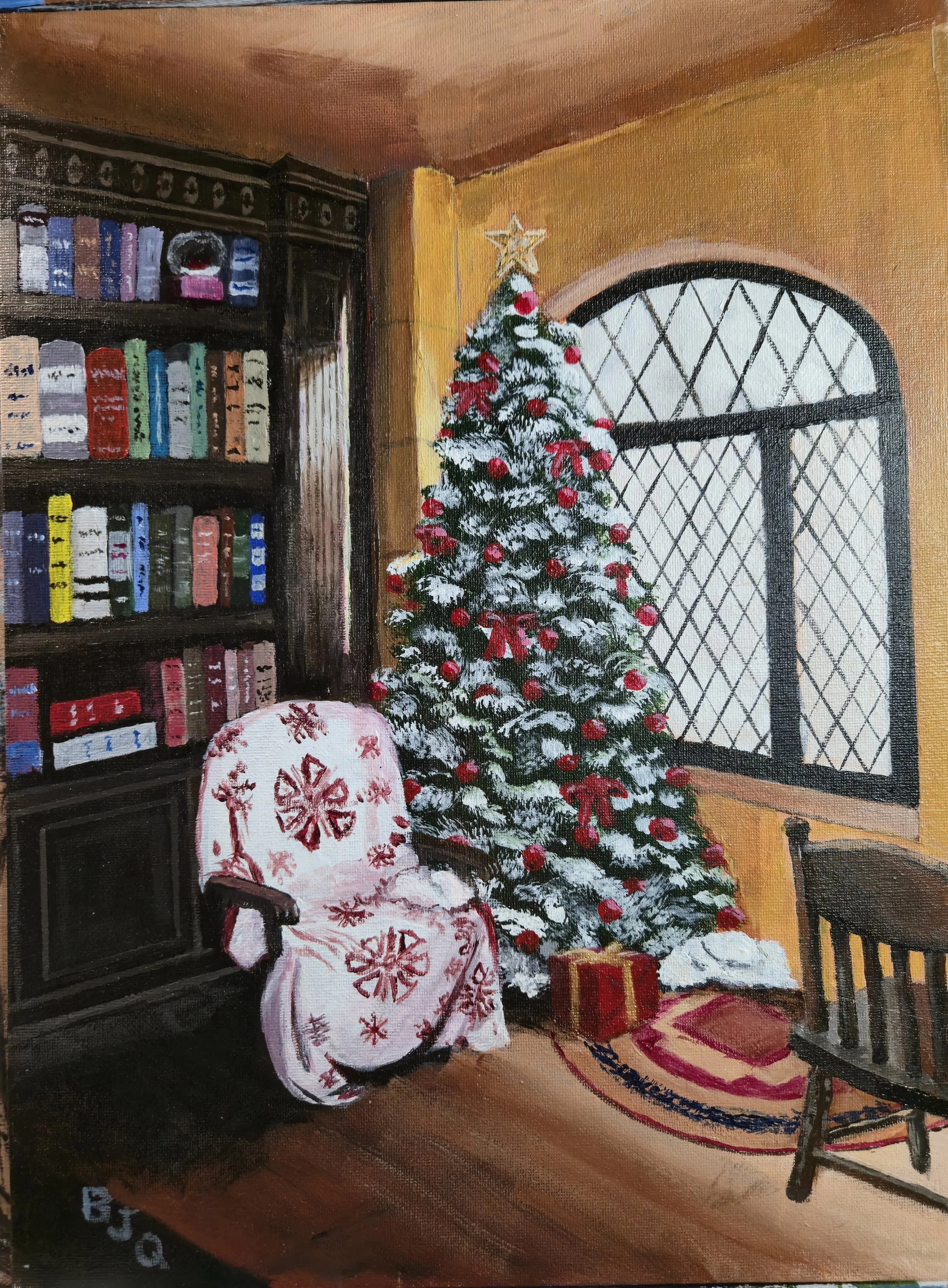 Home for Christmas - Acrylic on Canvas Board - Dec 2025