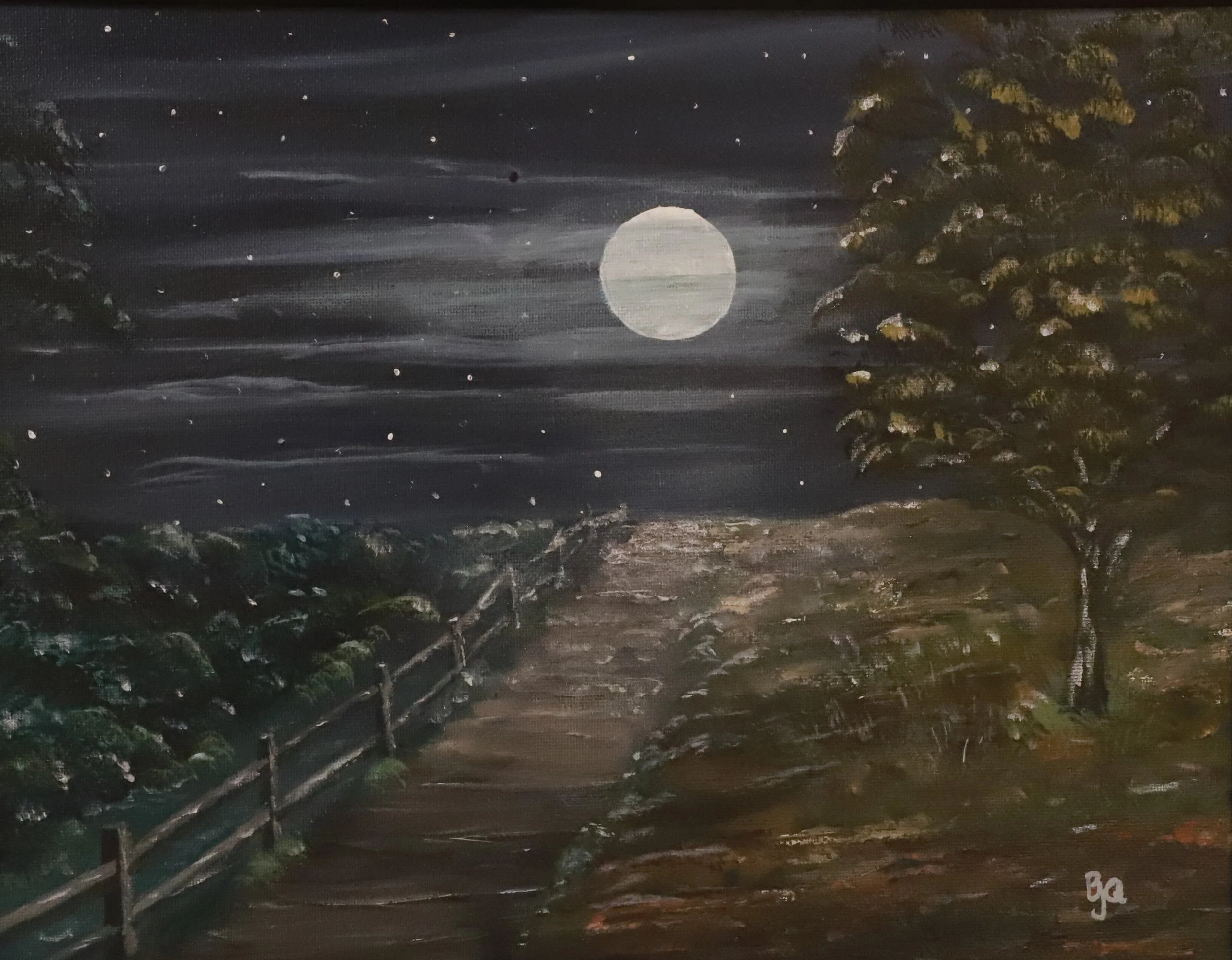 Into the Night - Acrylic on Canvas Board - Sept 2024