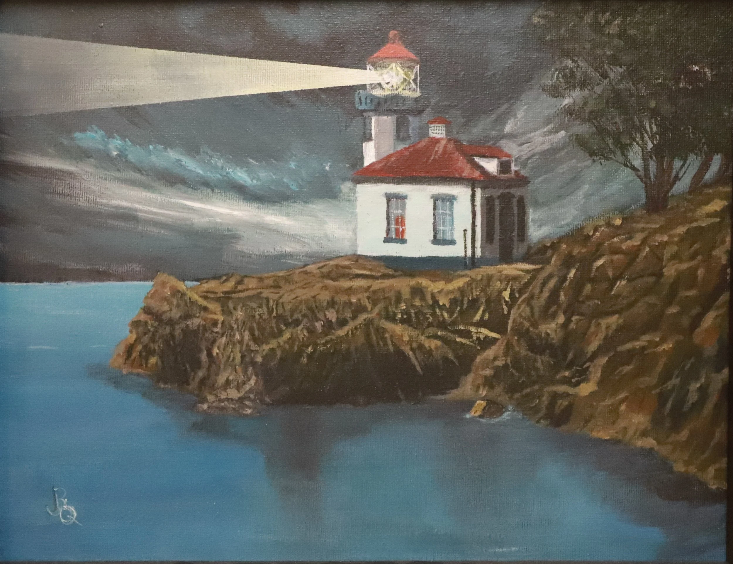 Lime Kiln Lighthouse - Acrylic on Canvas panel - July 2025