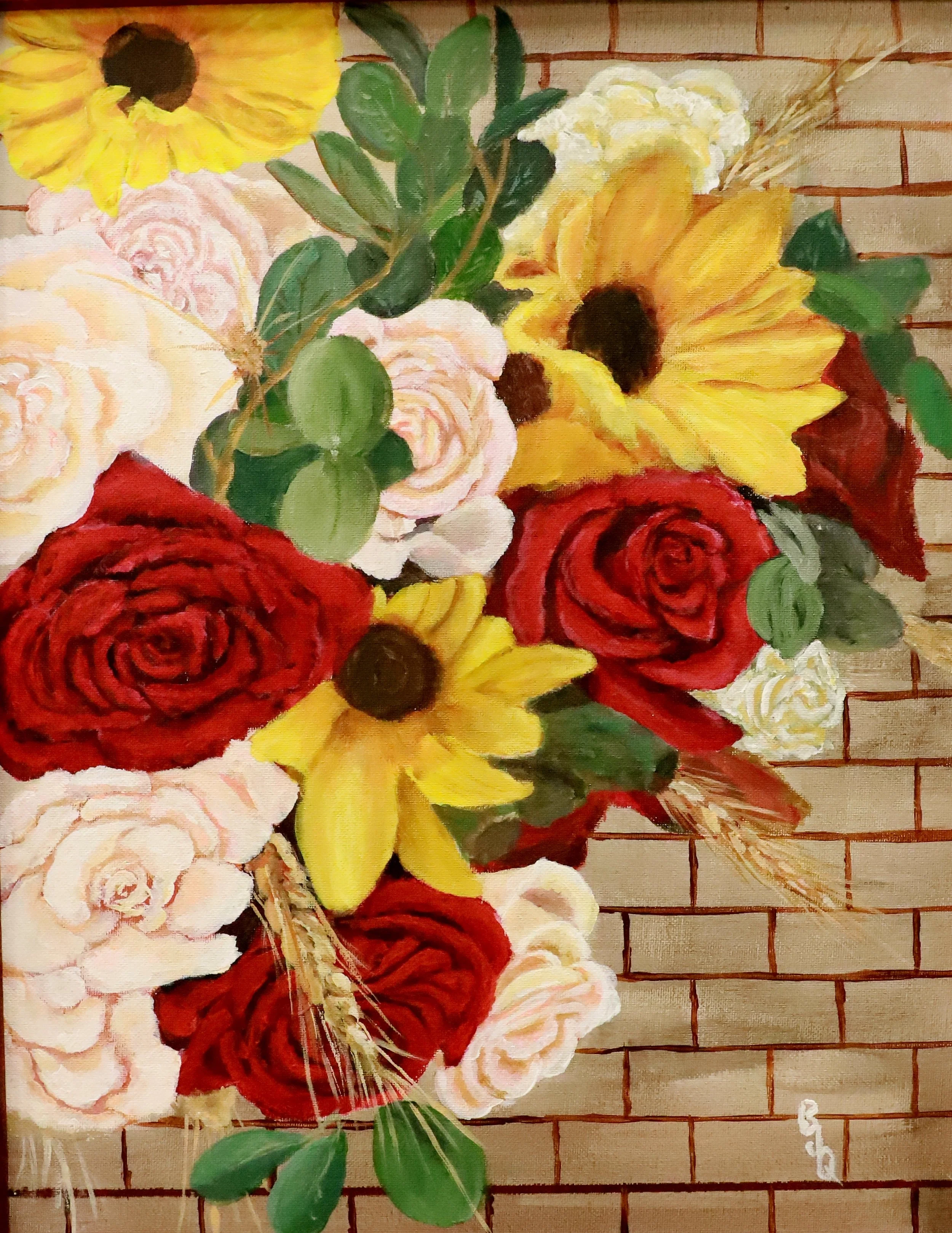 Fancy Bouquet - Acrylic on Canvas Board - Feb 2025 - 14x18