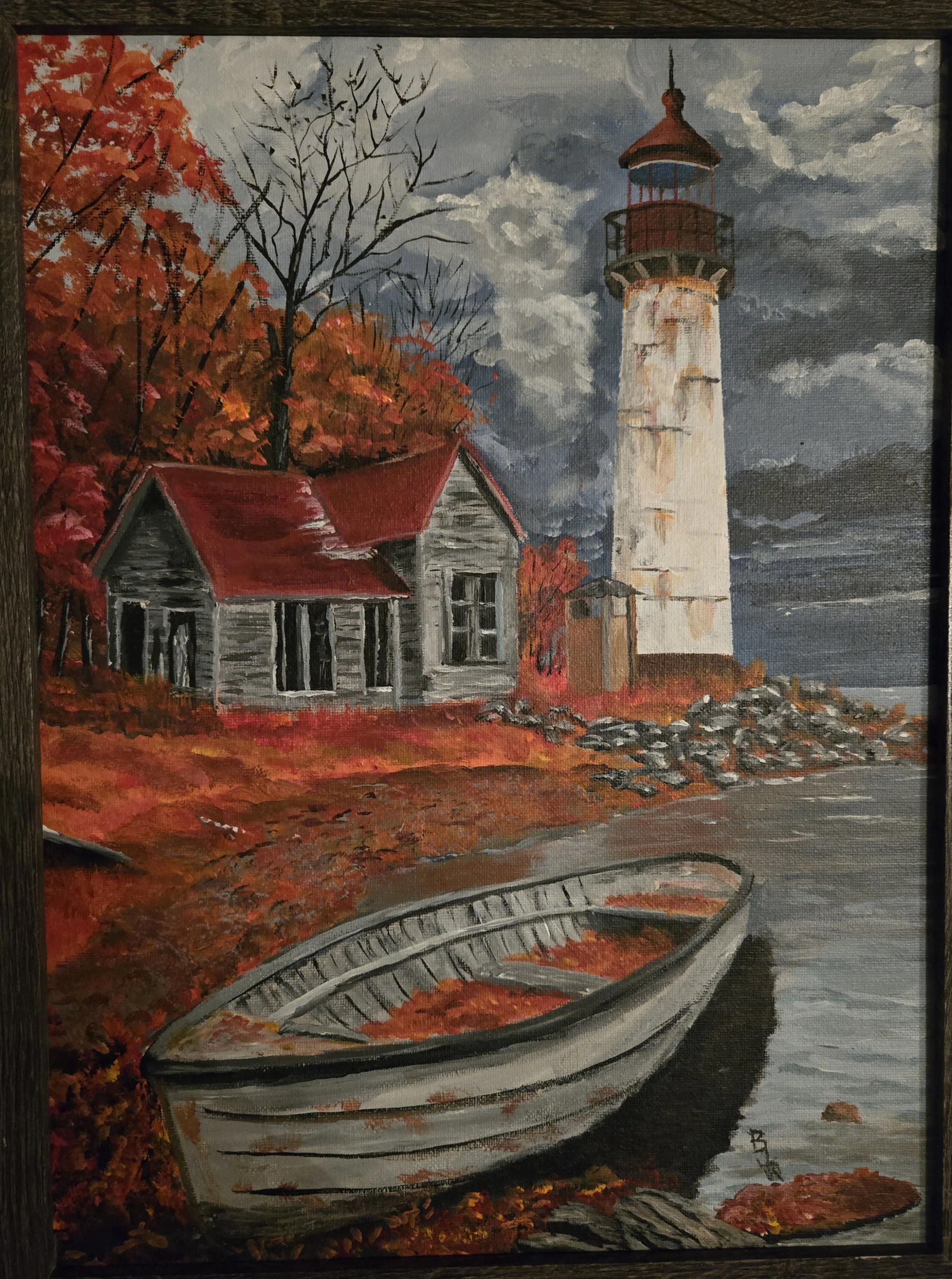 Lights Out - Acrylic on Canvas Board - August 2025 (currently on display at Durham Art Guild)