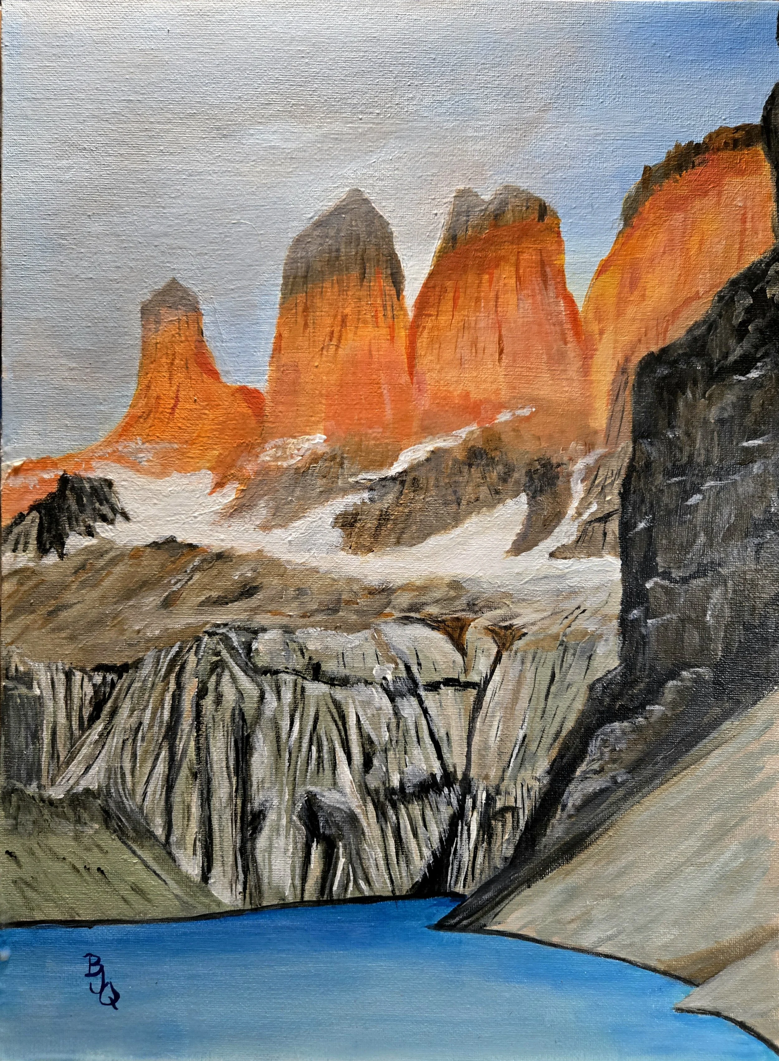 Patagonia Mountains - Acrylic on Canvas Board - Dec 2025