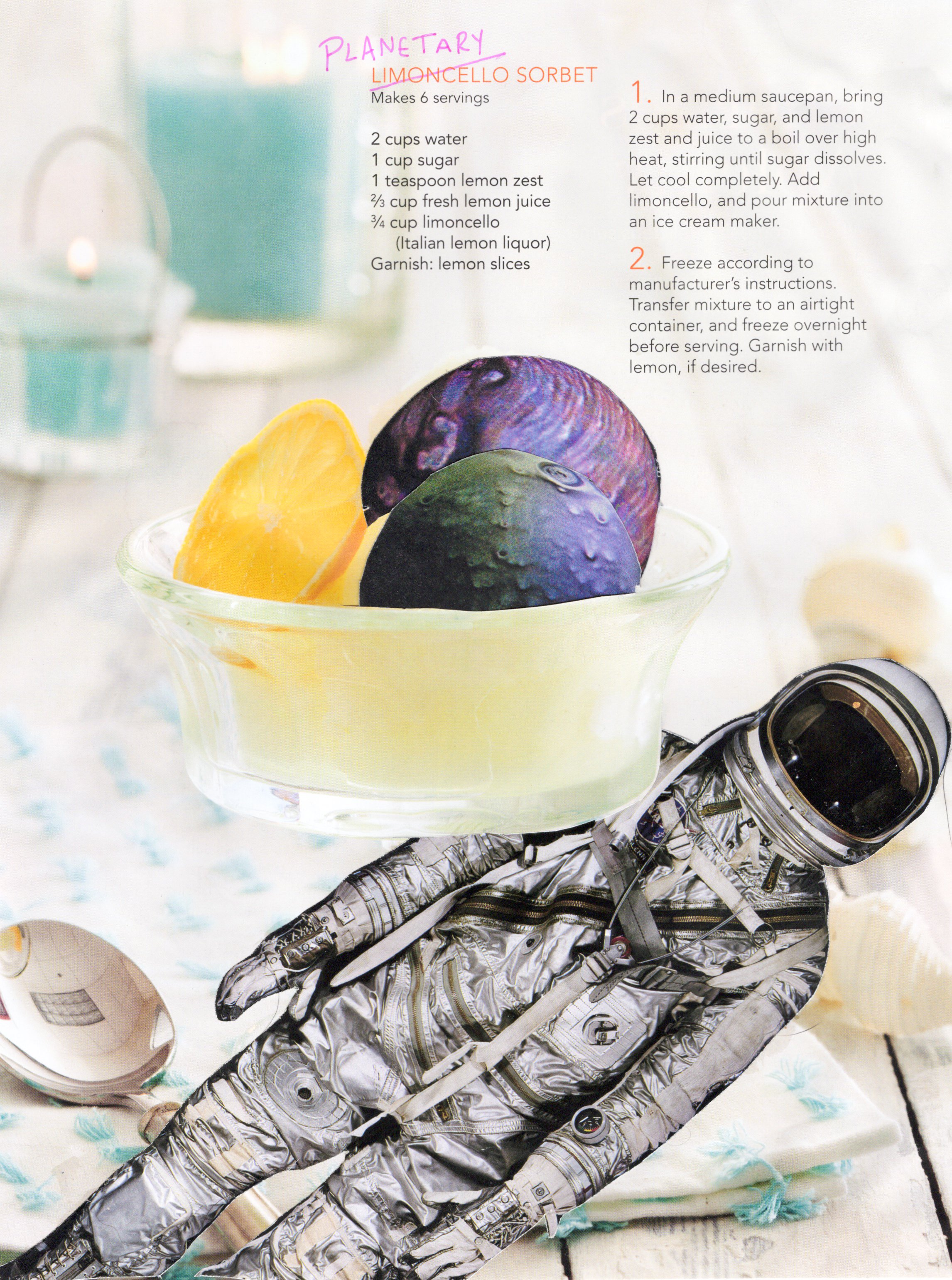 "Planetary Sorbet" - Upcycled Collage