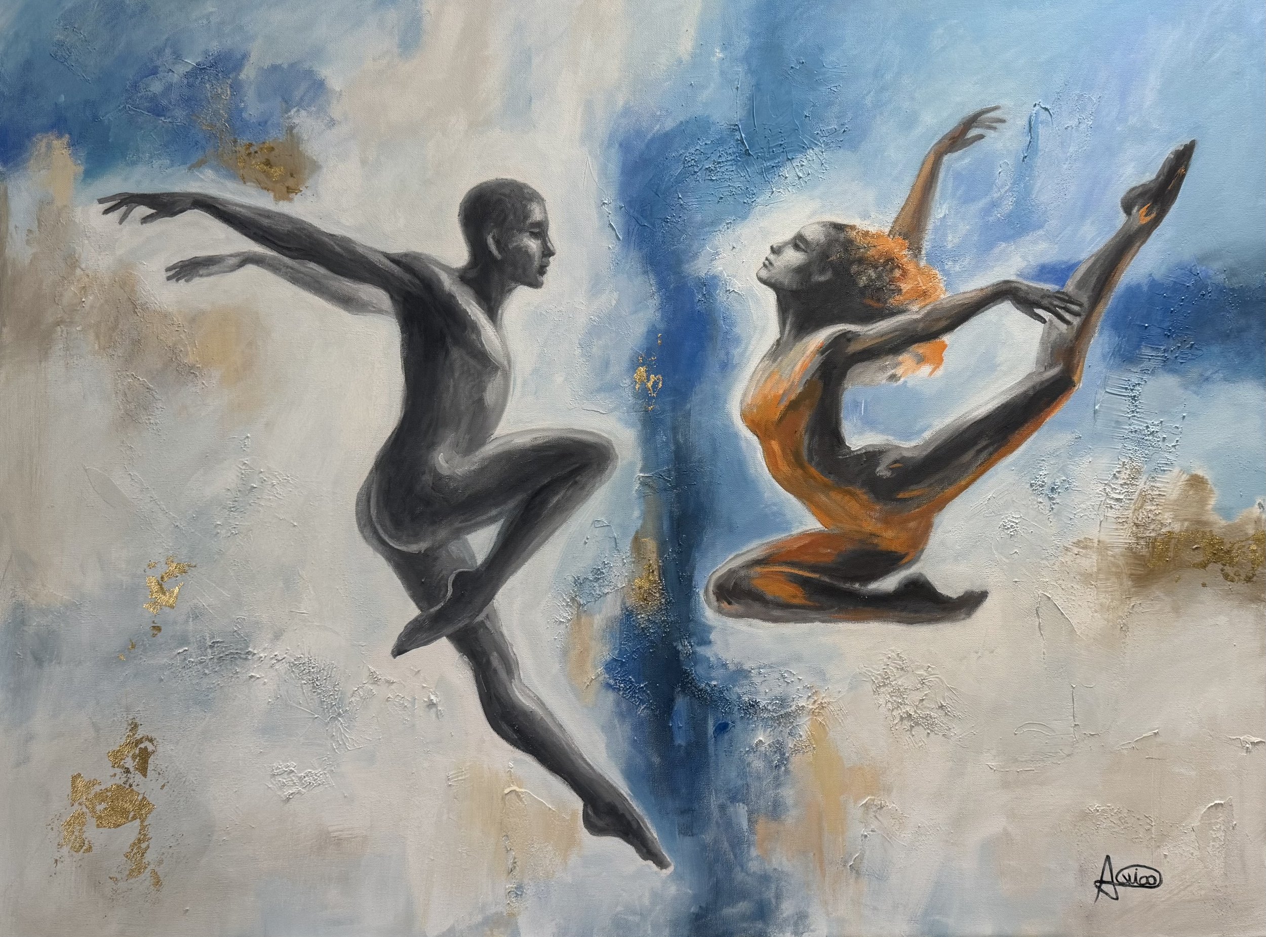 “Defying Gravity” Acrylic on canvas