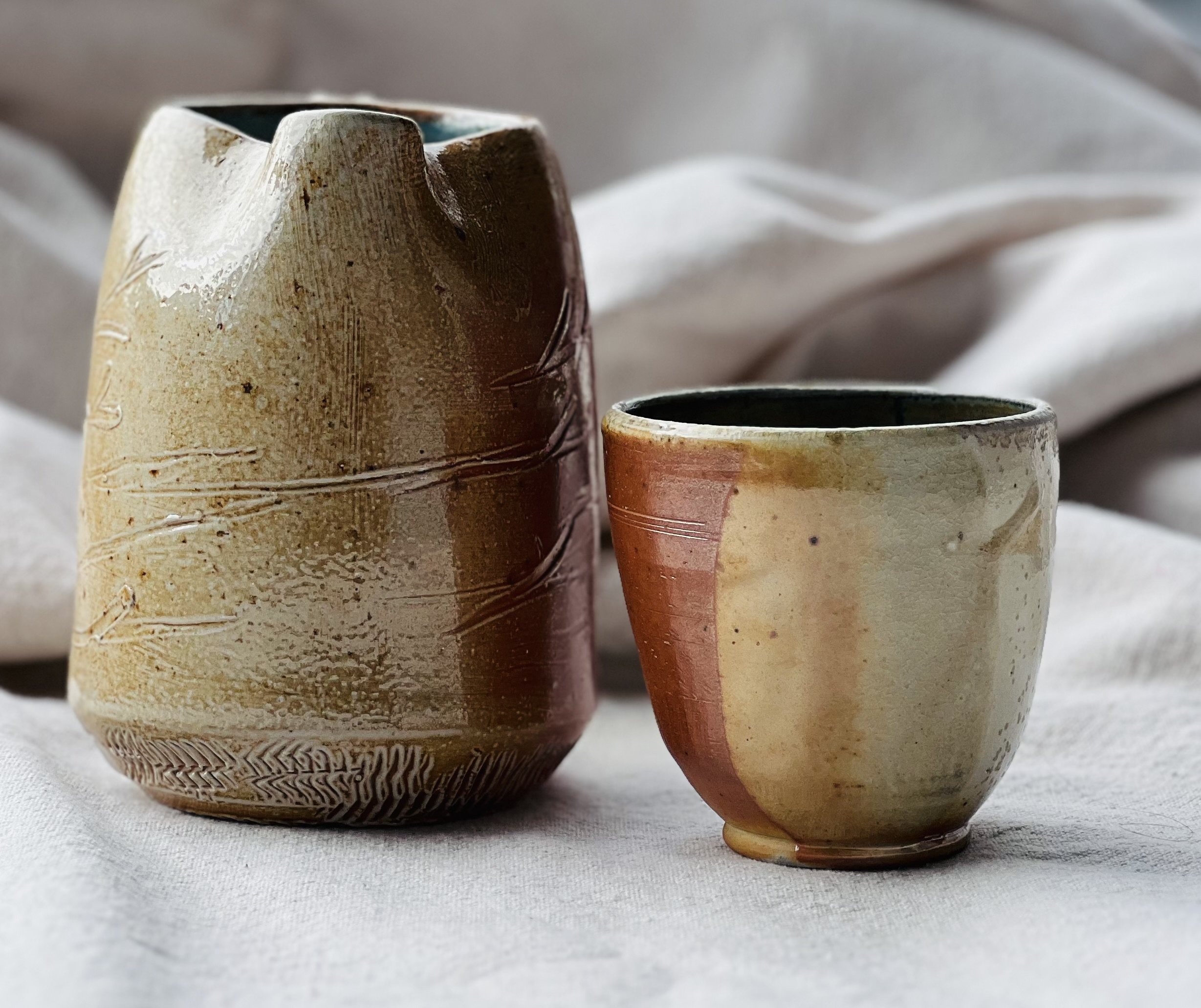 Carved Pitcher
