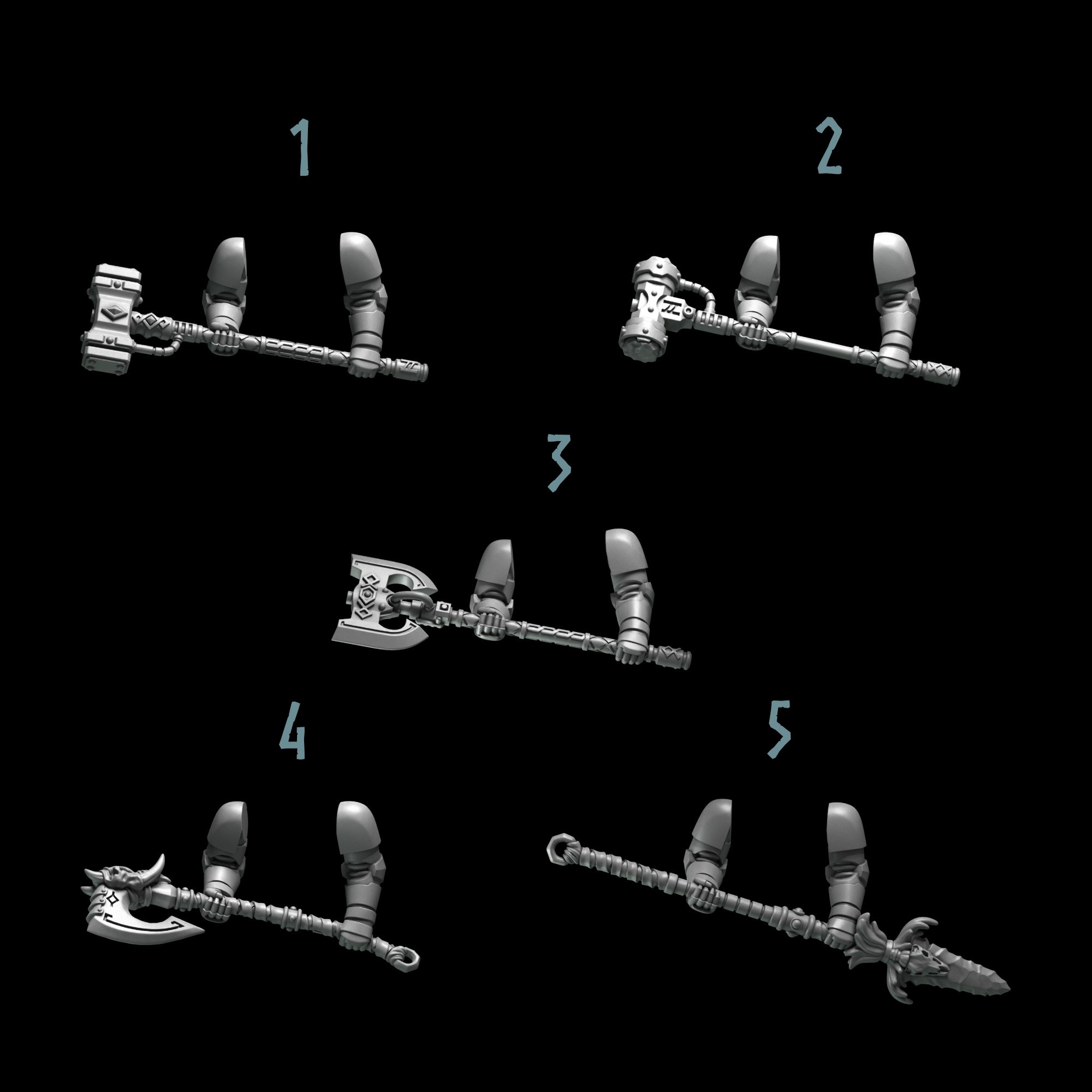 Primal Hounds: Mixed 2H Melee Weapons