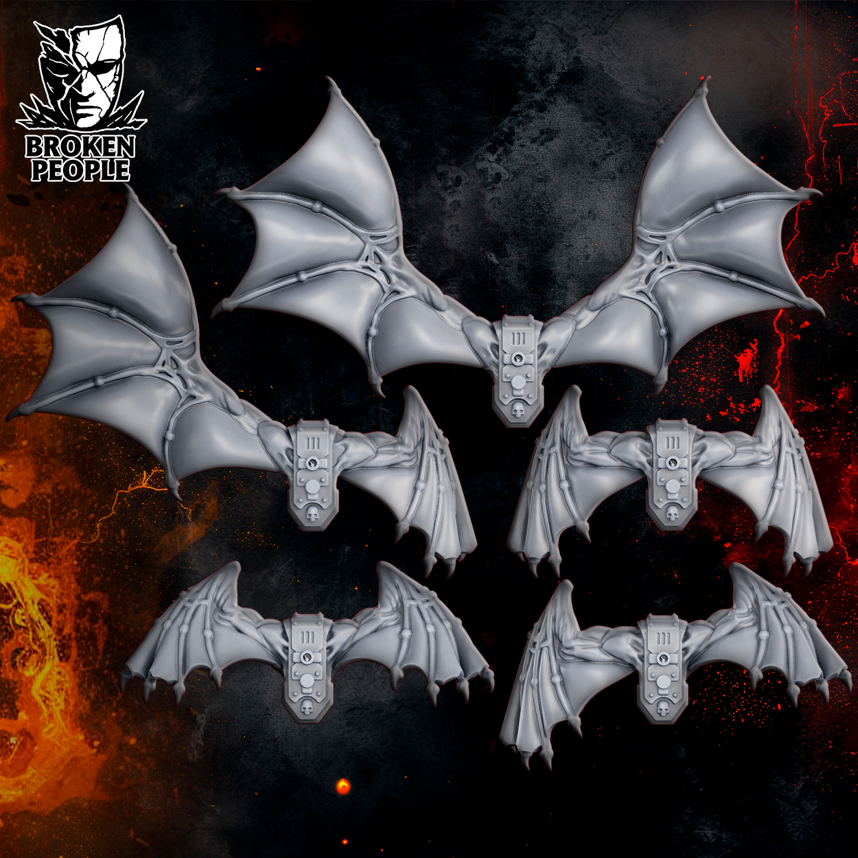 Demon Wings Backpack Set