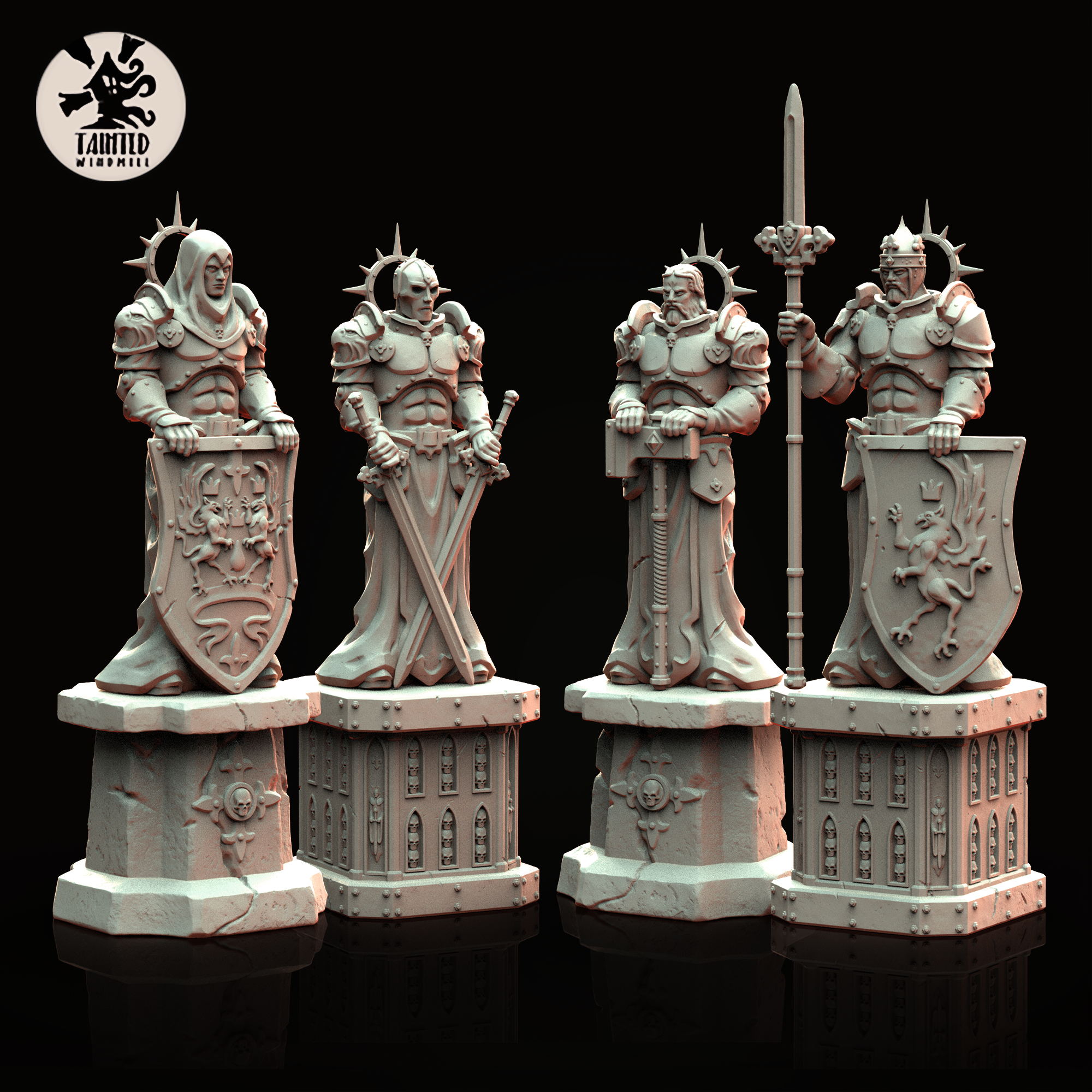 Gothic Statues Set 4