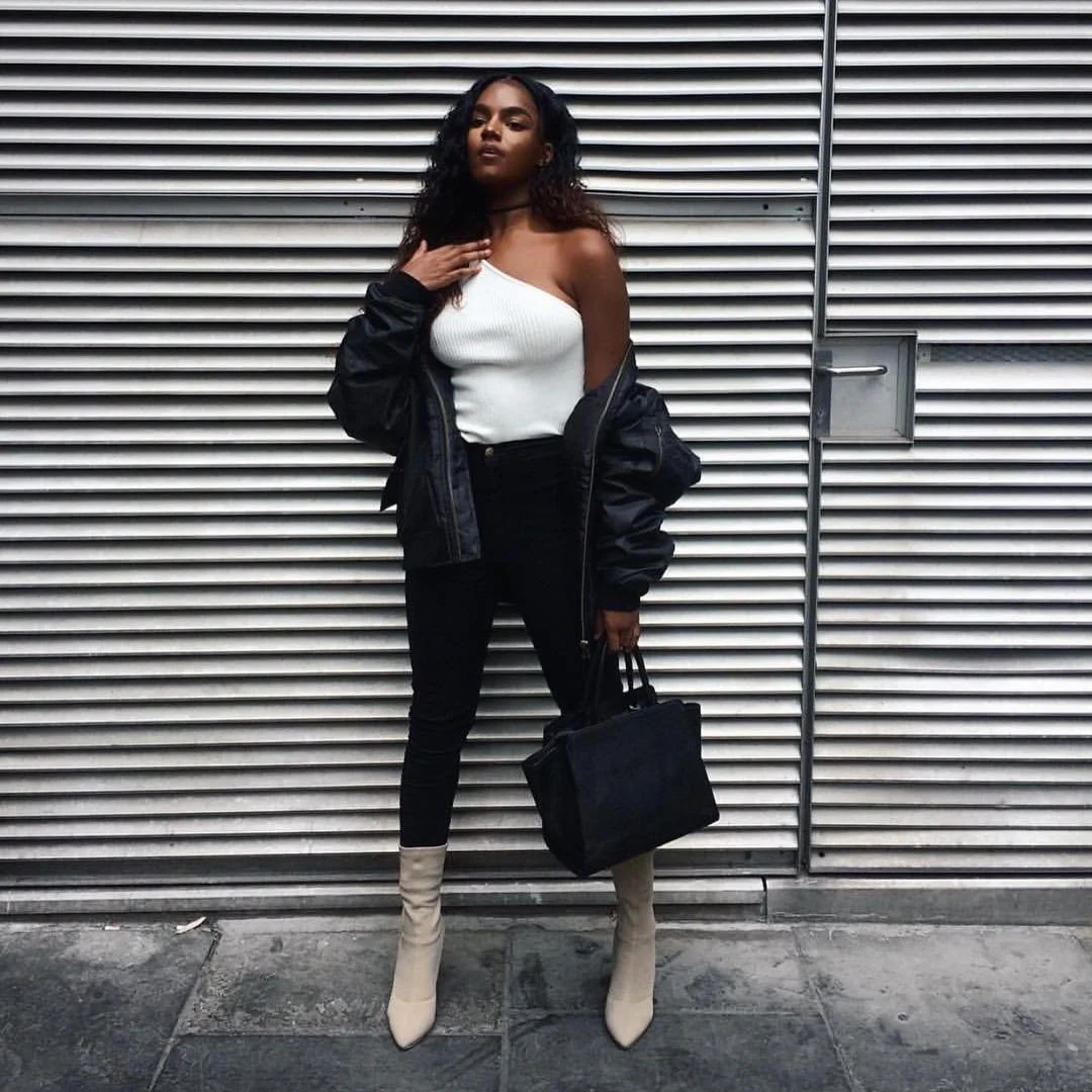 @dazhaneleah Wearing our 'Thou Shalt Change the Game' Bomber Jacket. They are Still Available to Purchase Online. | Annasevenldn.com #thoushaltchangethegame