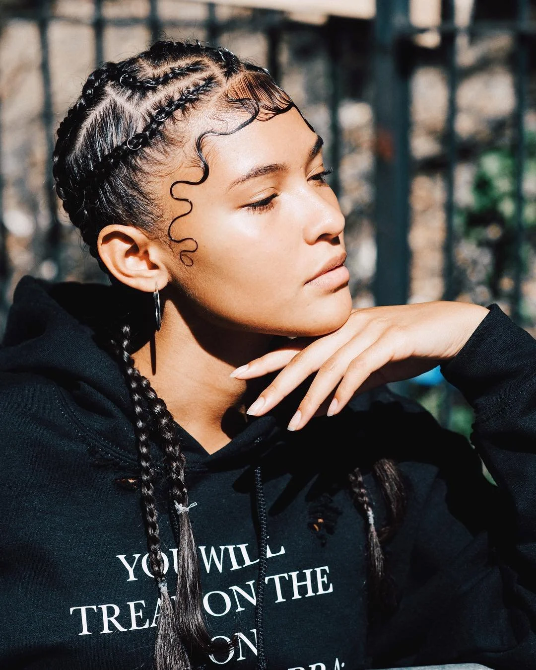 ... | Hand-Distressed Clothing, Annasevenldn.com (Photography: @dazhaneleahphotos | Styling: @sash.l.e | Hair: @zateeshahairstylist | Model: @sianngarnett )