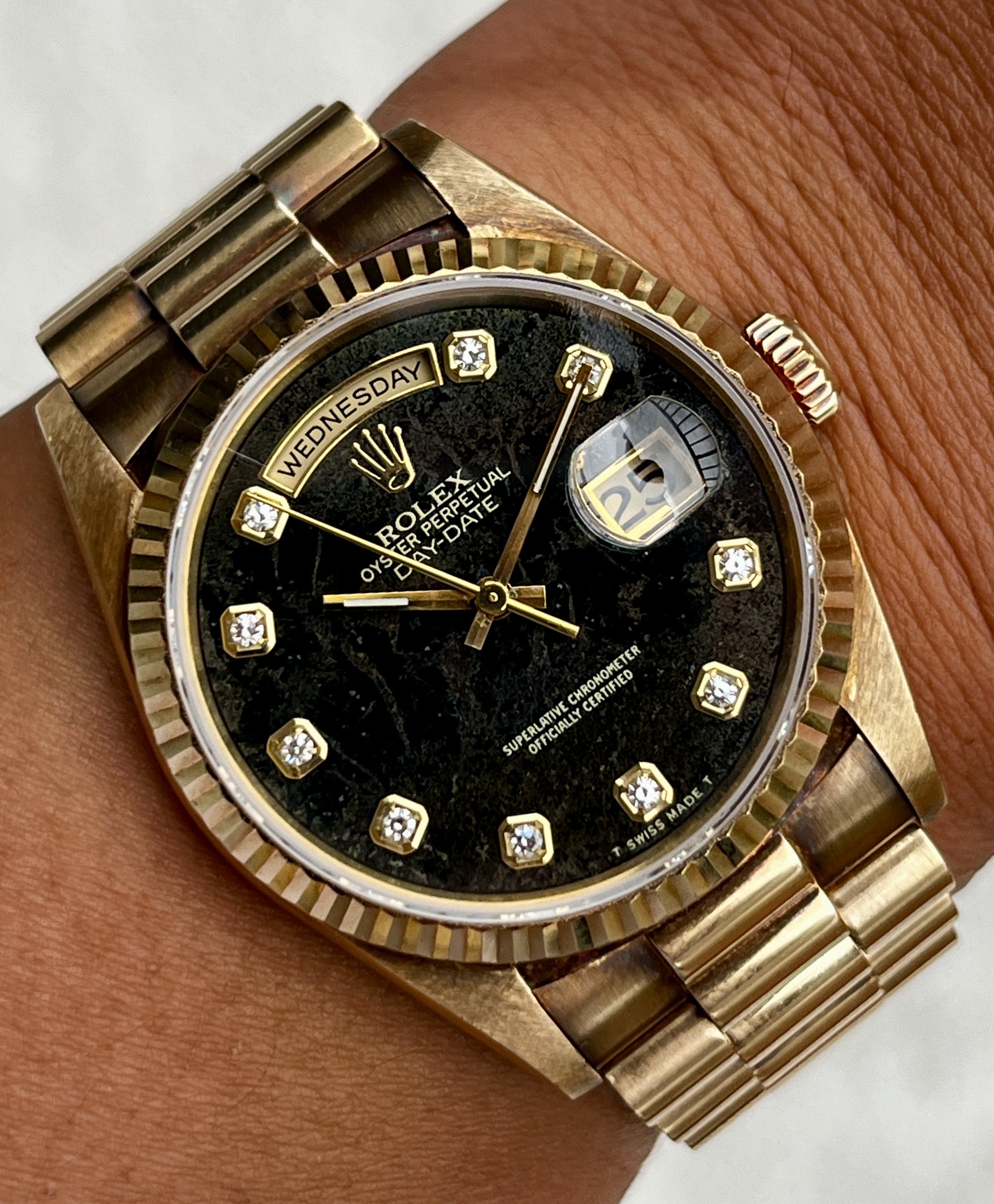 Rolex 18238 Pyrite dial