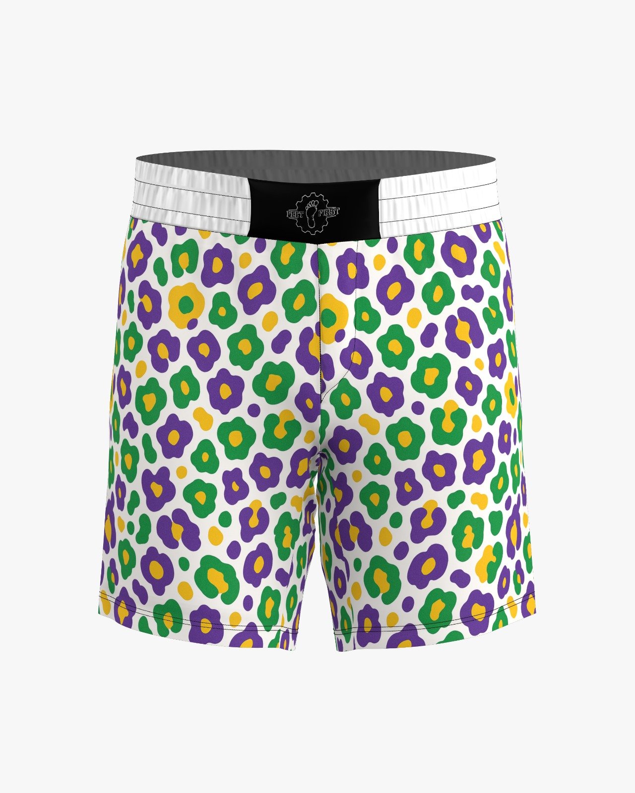 Mardi Gras Leopard Print Grappling Shorts