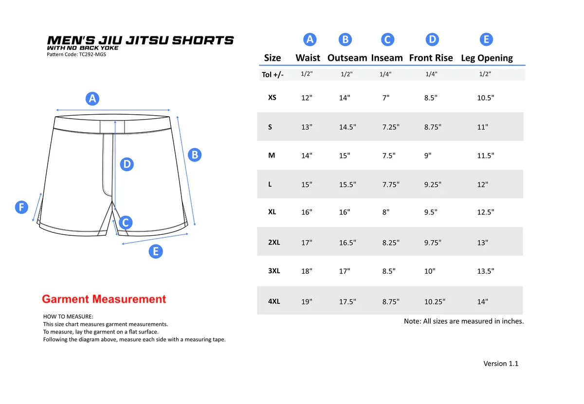292 grapple shorts mens size guide.webp