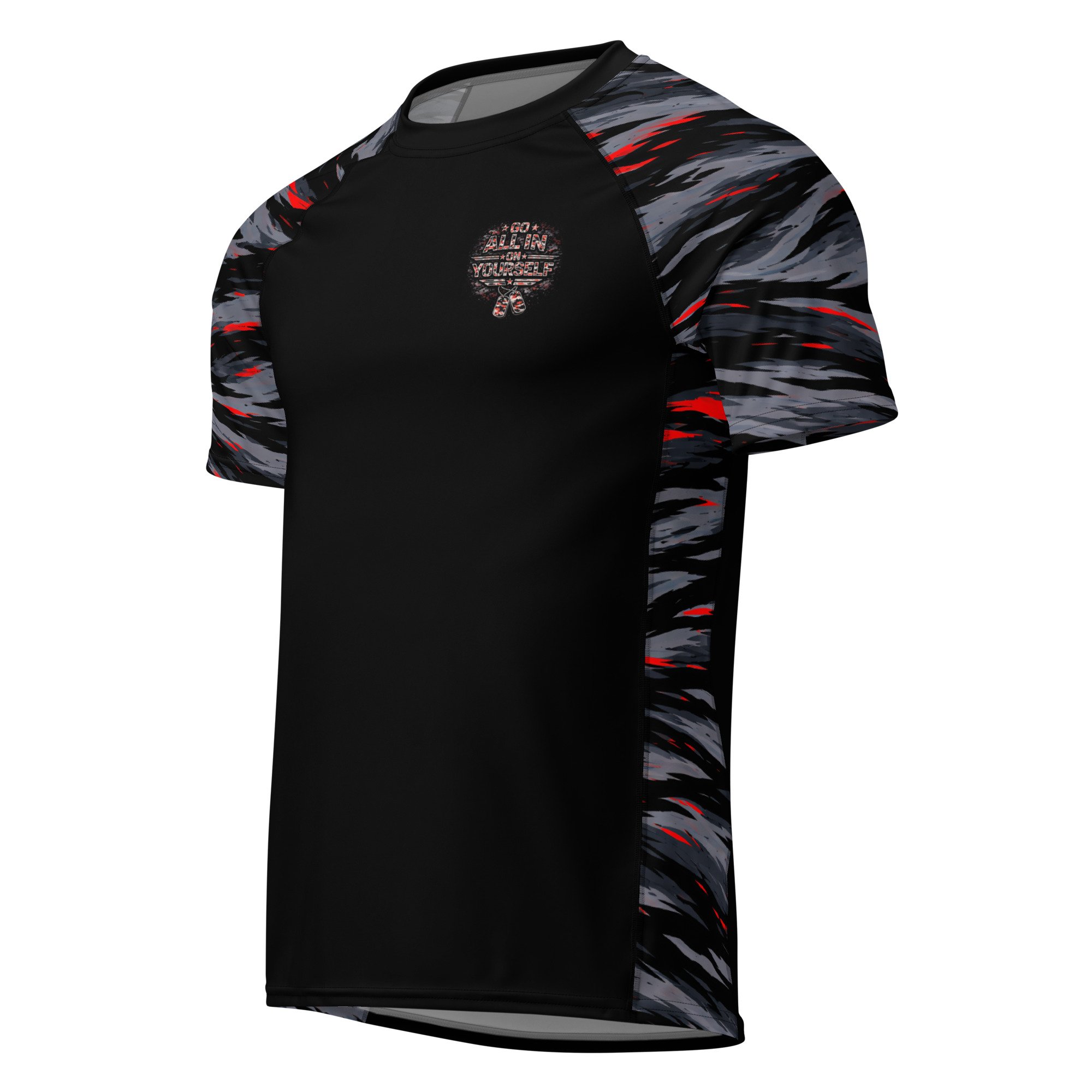 Black Belt tiger stripe rash guard