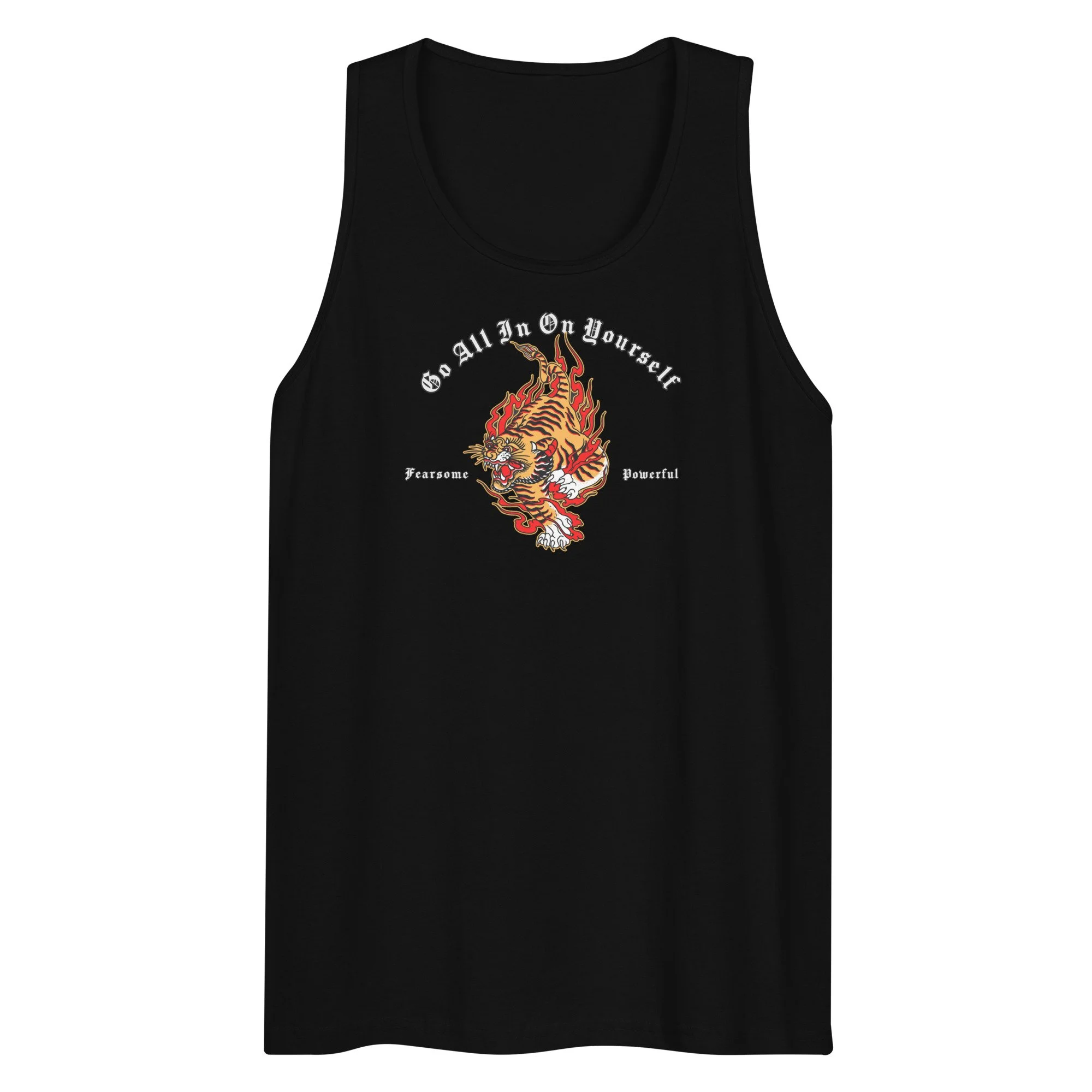 Flaming Tiger Men’s premium tank top