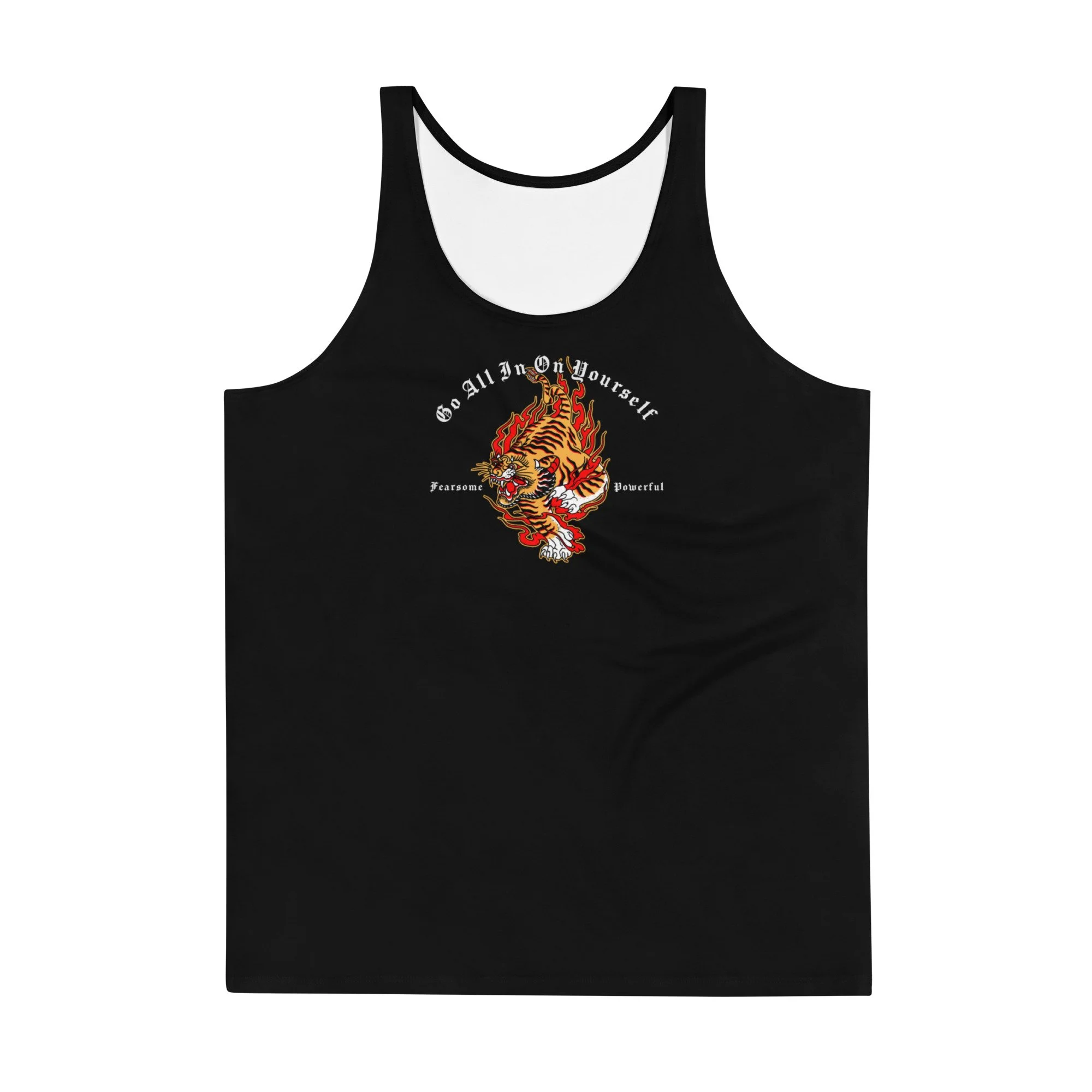 Flaming Tiger Unisex Tank Top Moisture Wicking