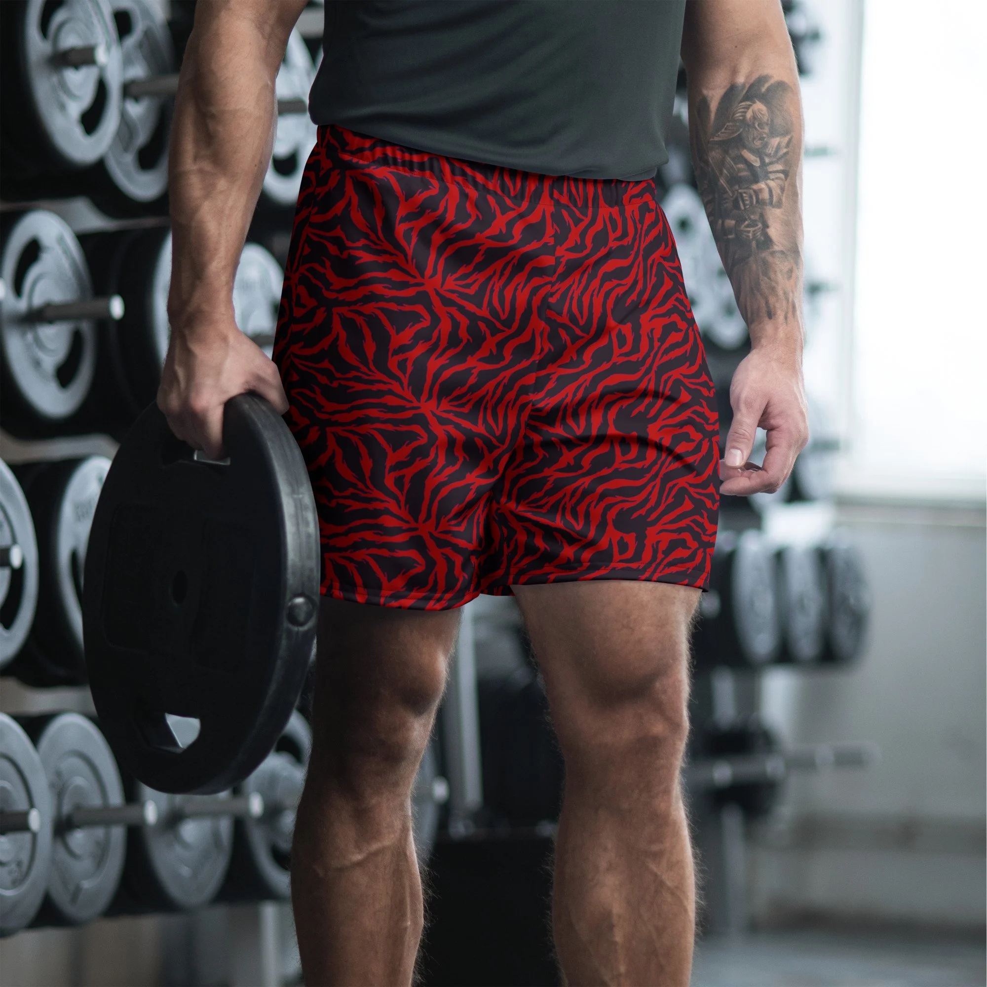 Red Tiger Unisex Athletic Long Shorts