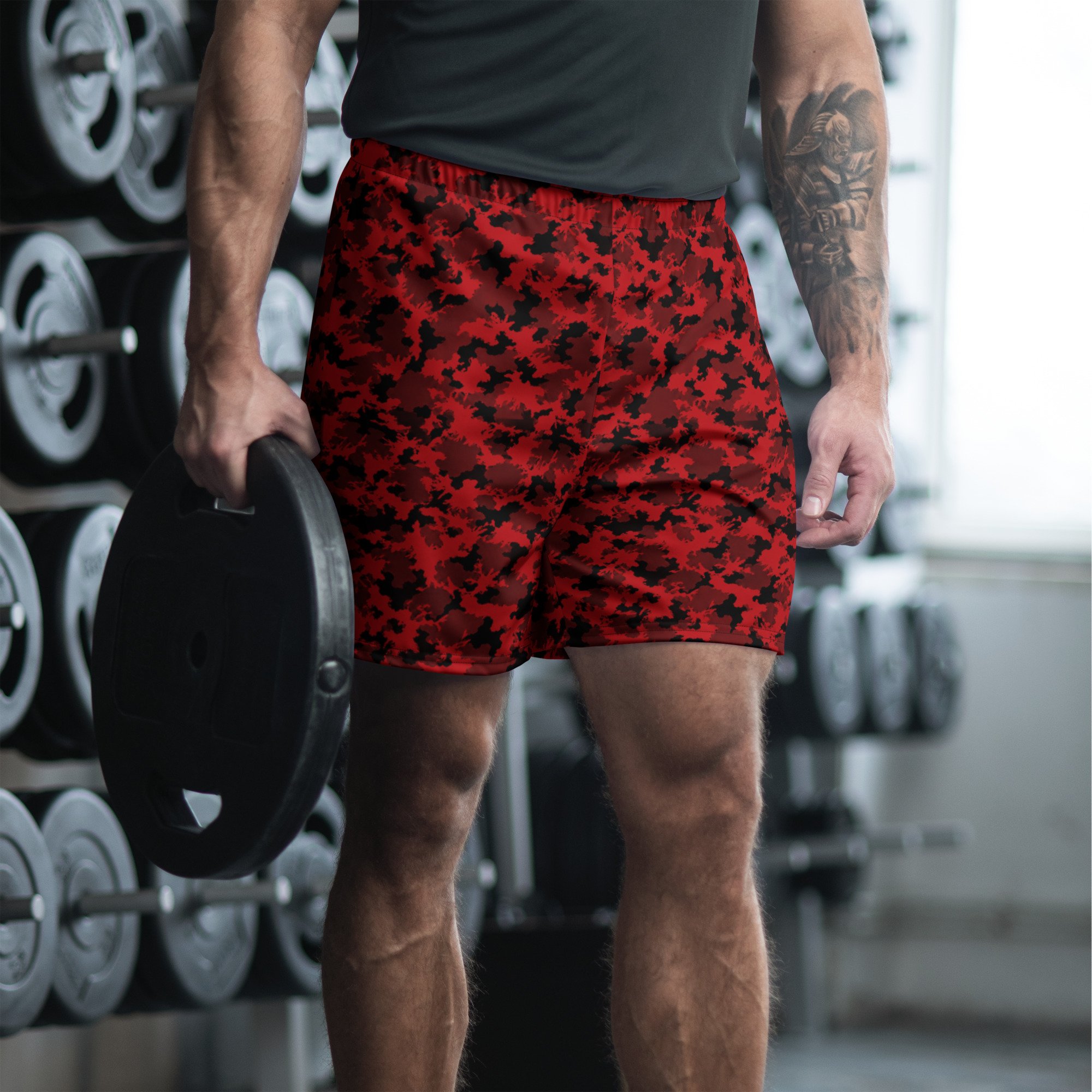 Blood Moon Camo Unisex Athletic Long Shorts