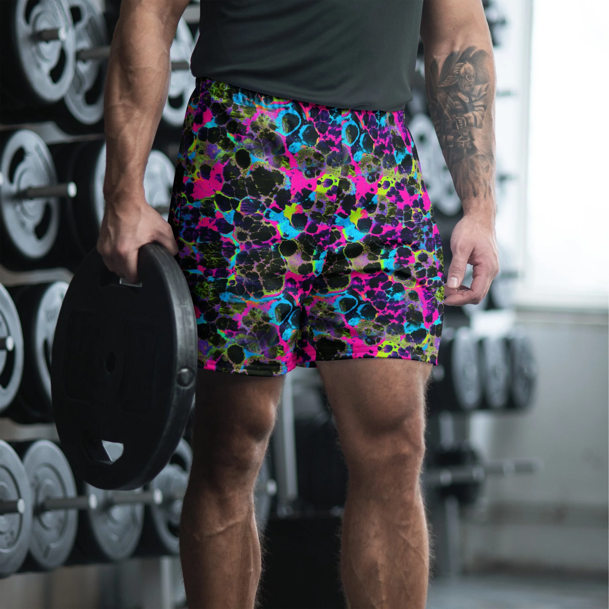 Color Bomb Unisex Athletic Long Shorts