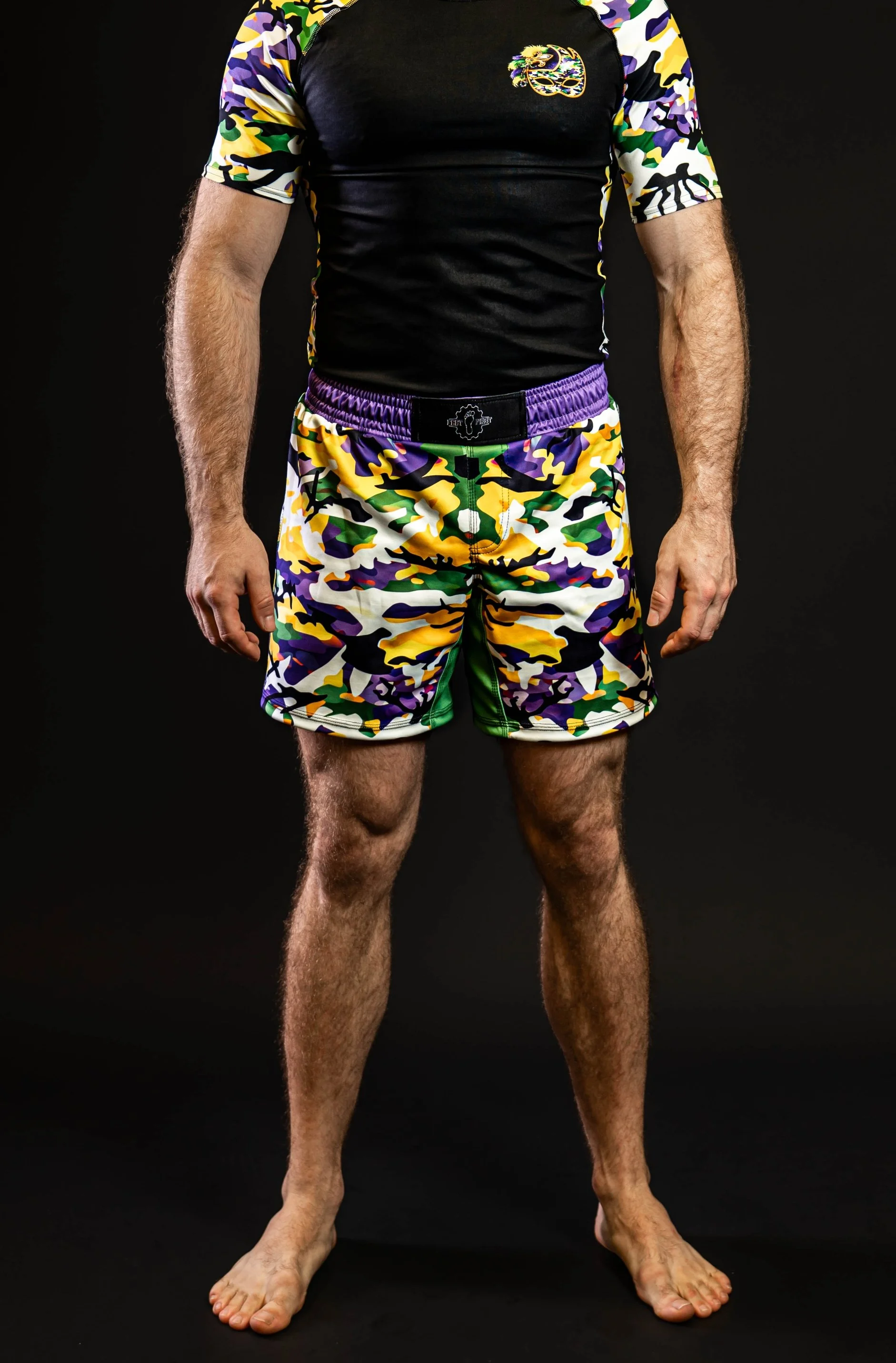 Mardi Gras Camo Grappling Shorts