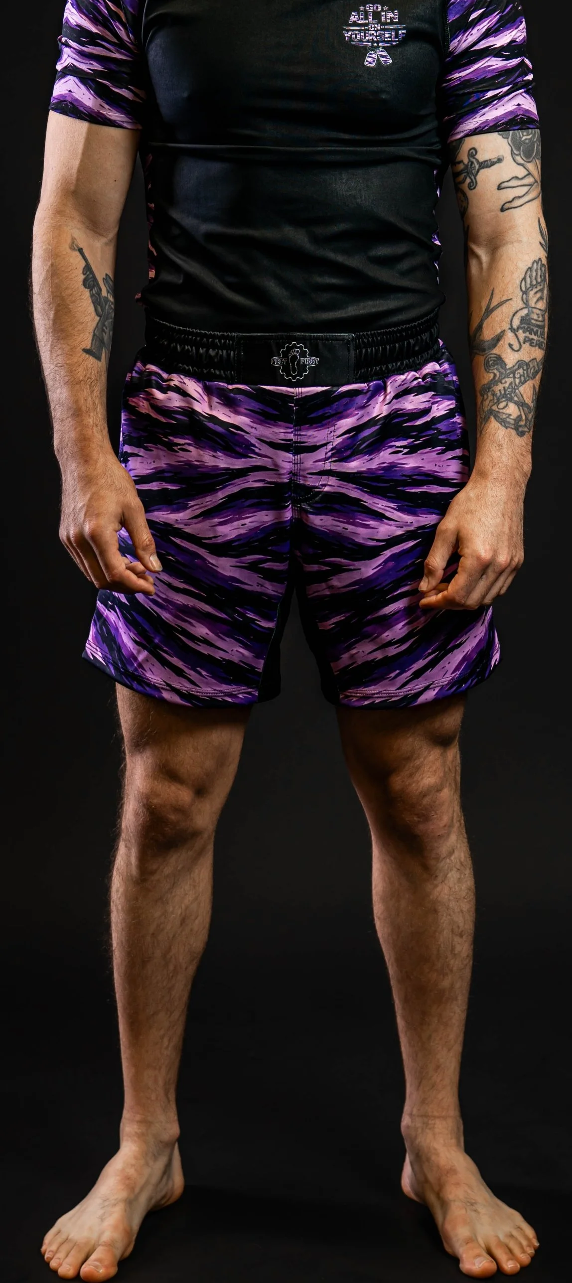 Purple Belt Tiger Camo Grappling Shorts