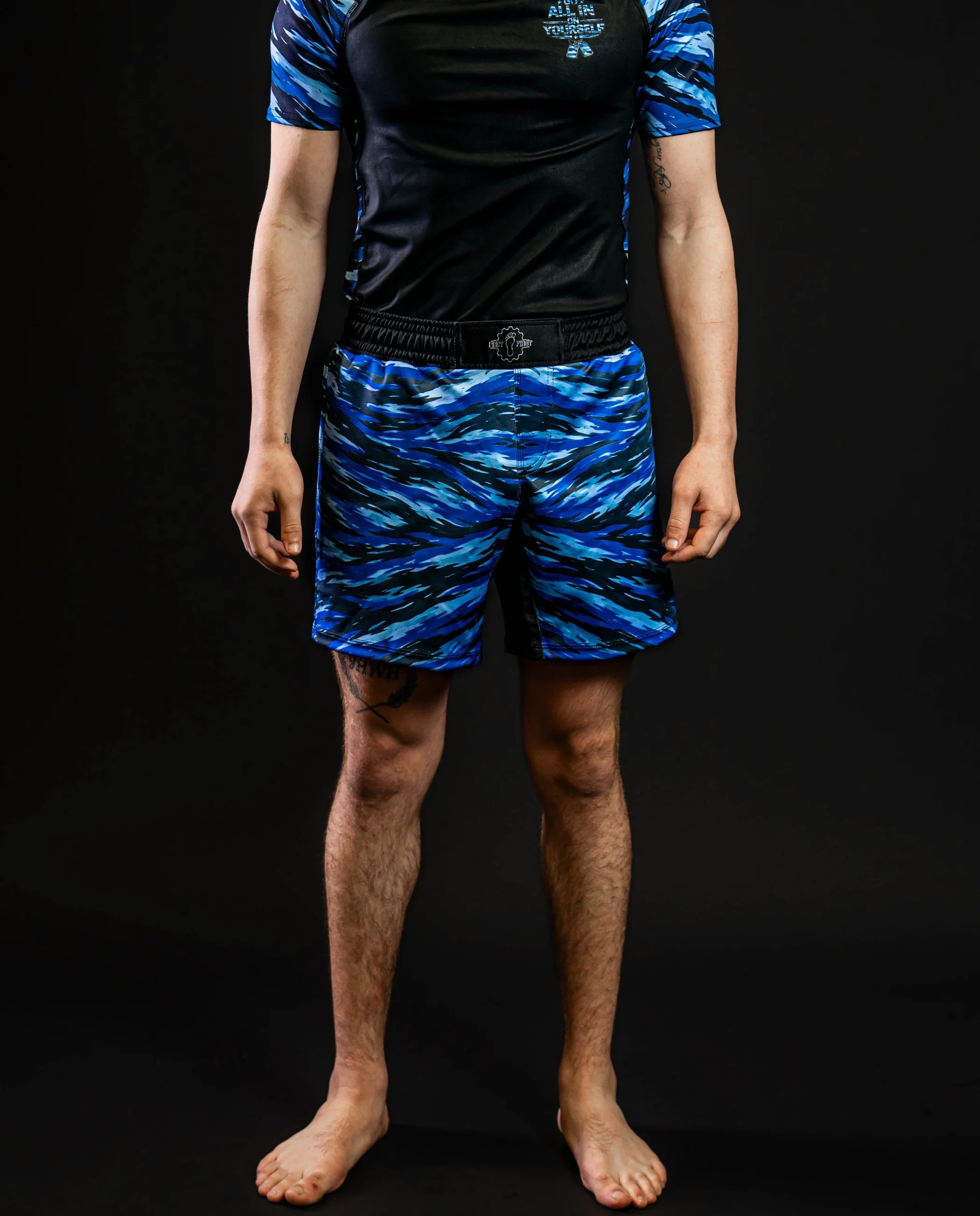Blue Belt Tiger Camo Grappling Shorts