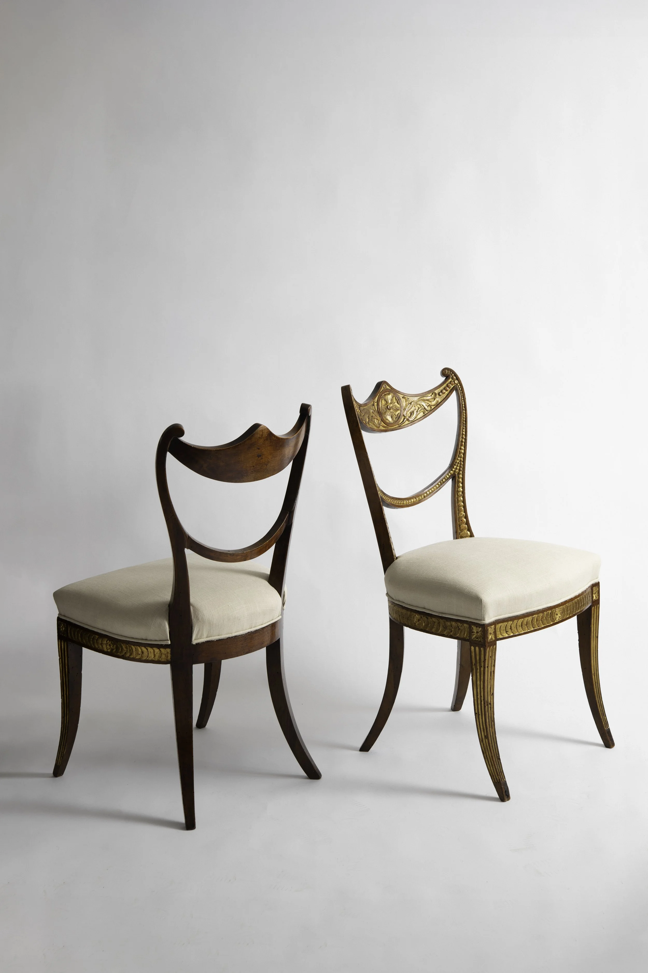Pair of 19th Century Italian Neoclassical Side Chairs