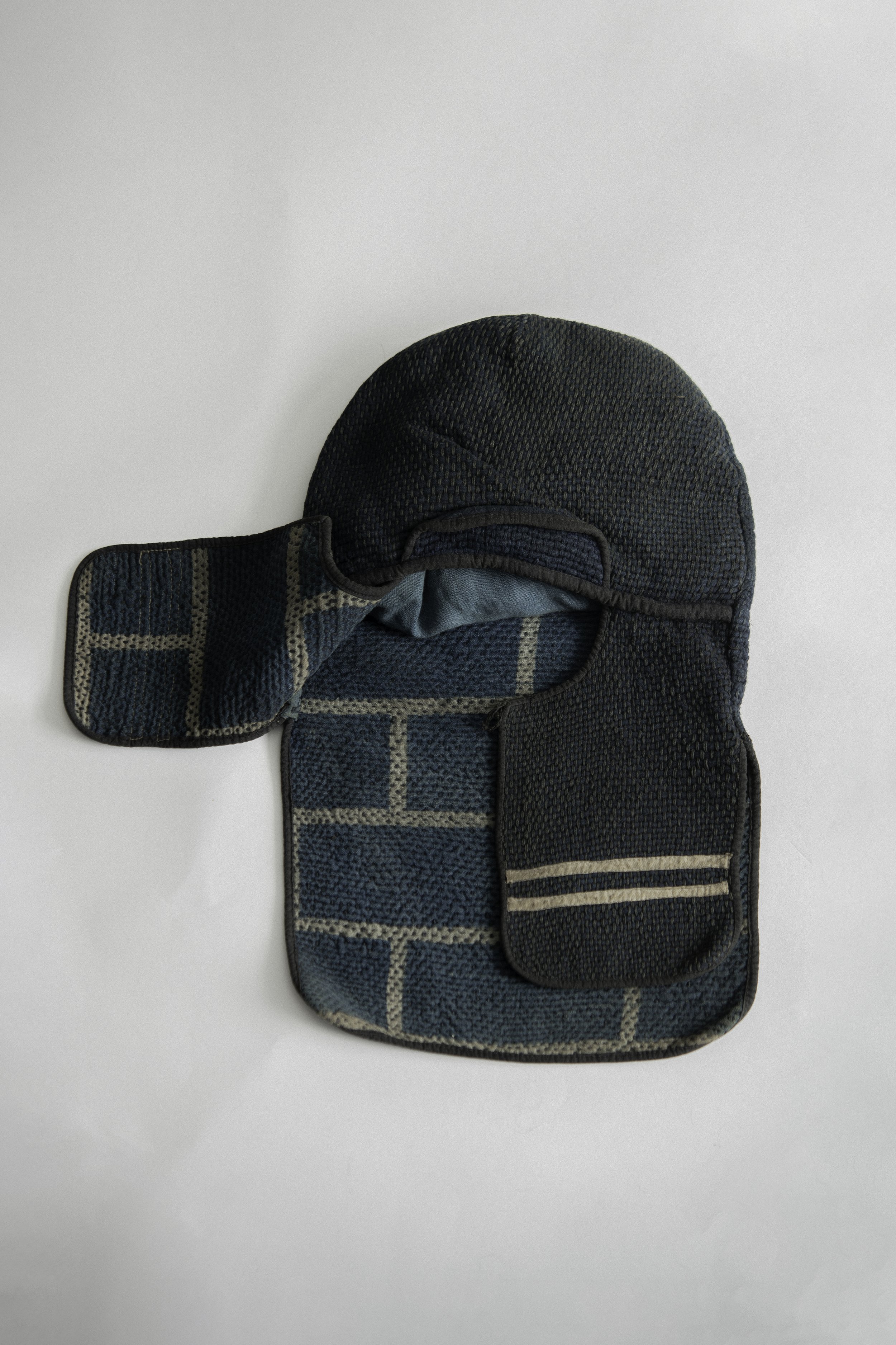 Meiji Period Sashiko Fireman's Hood