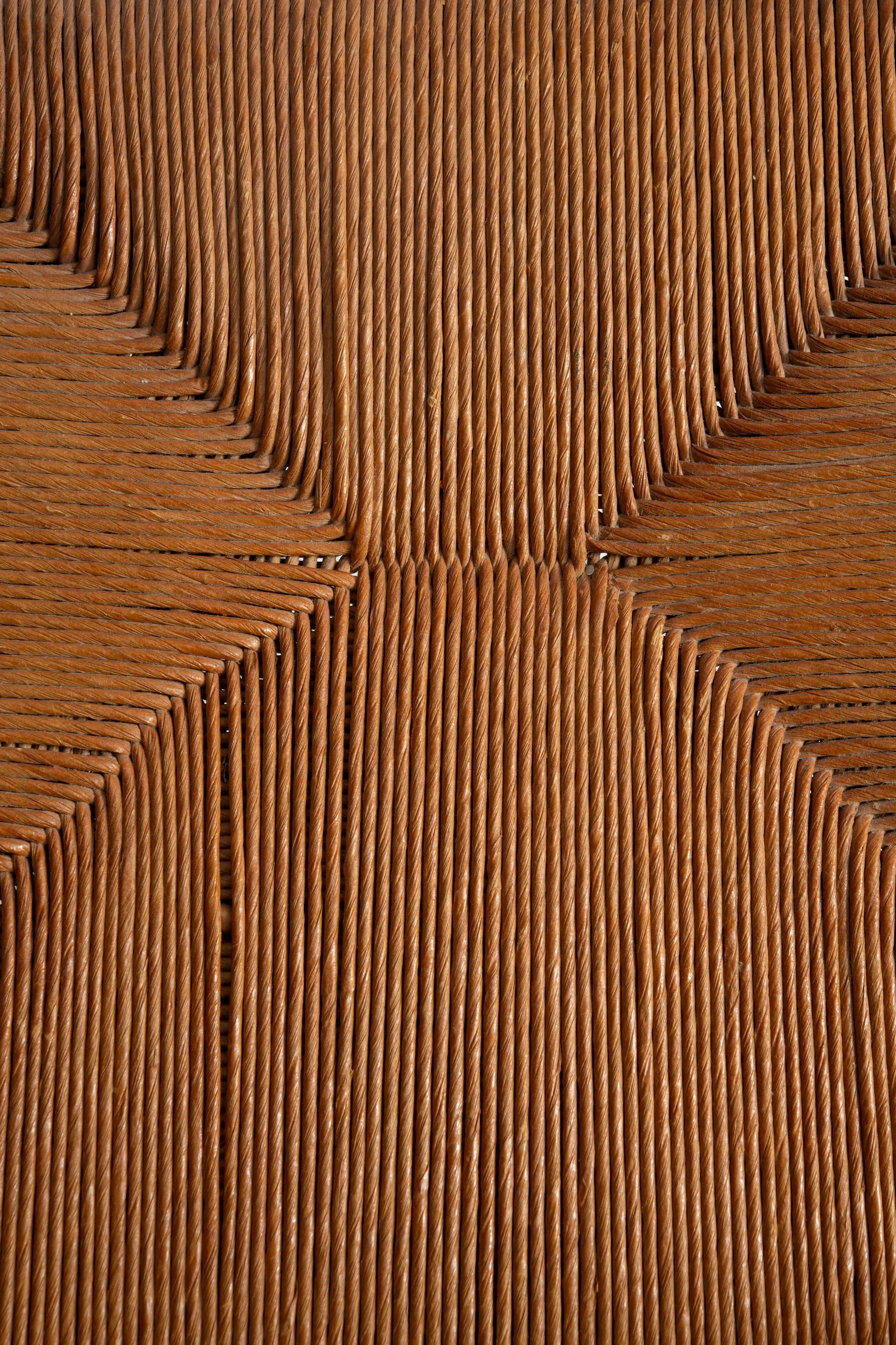 English Arts & Crafts Rush Seat Detail