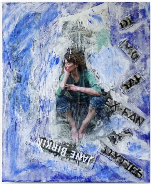 Mixed Media Study — Jane Birkin  - 24 X 20  X 1.5"