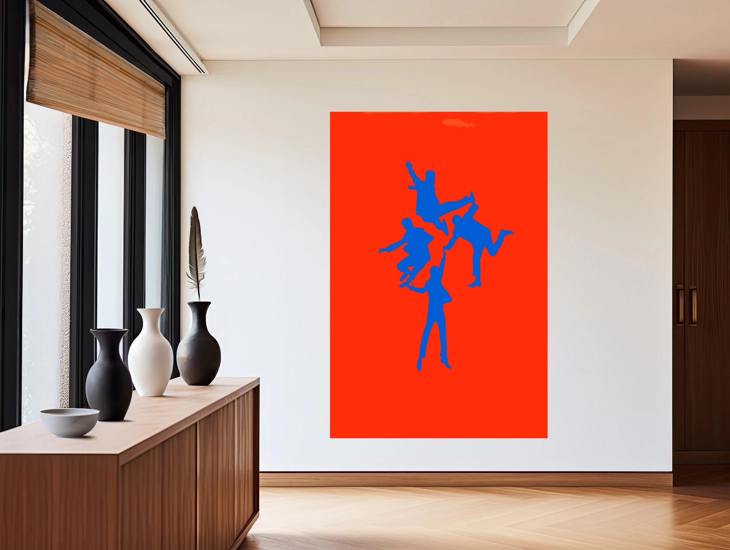 fiine art photography, Fab Four, red and blue, limited edition photo