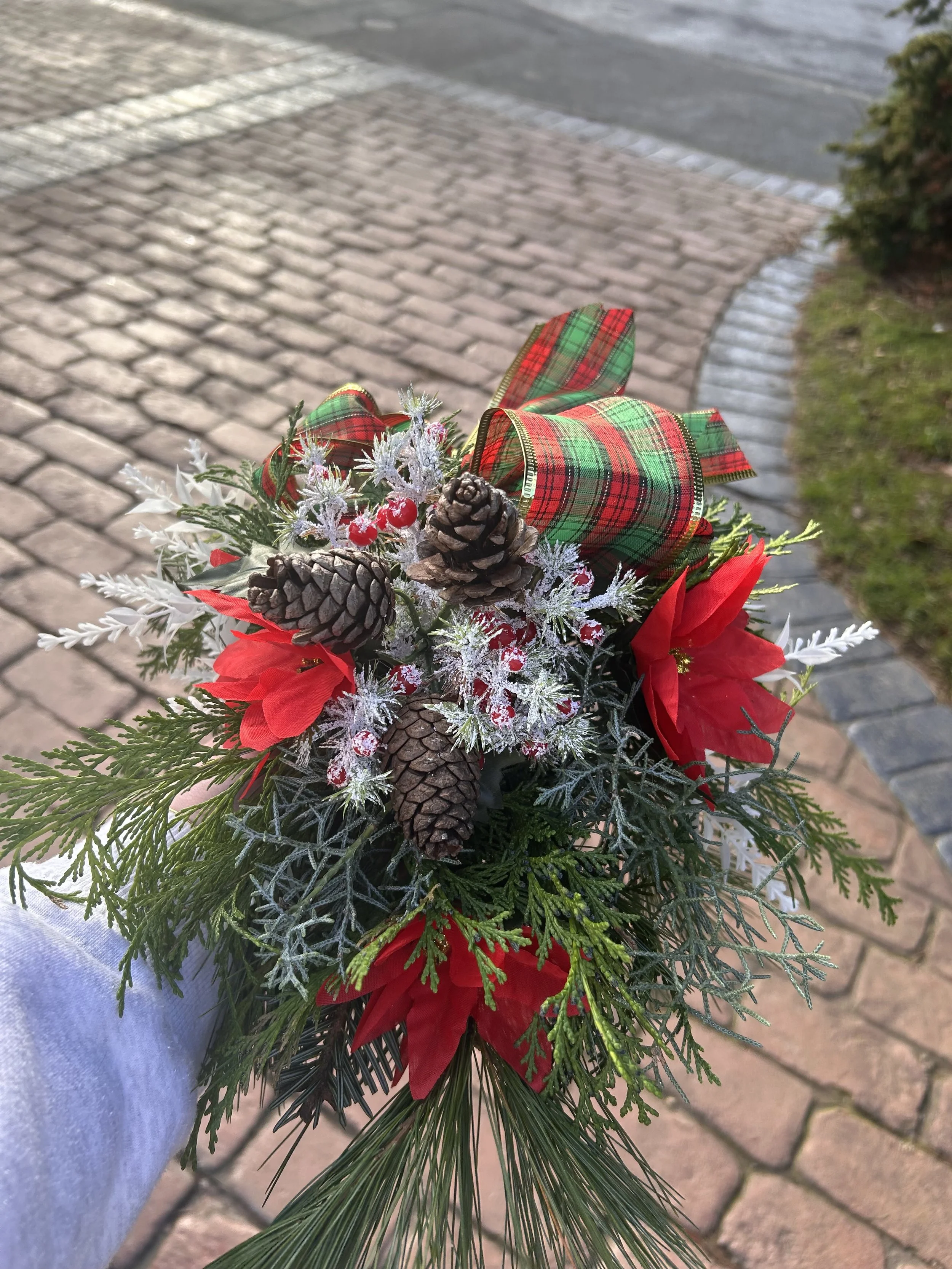 Red Poinsettia  Oasis Spray