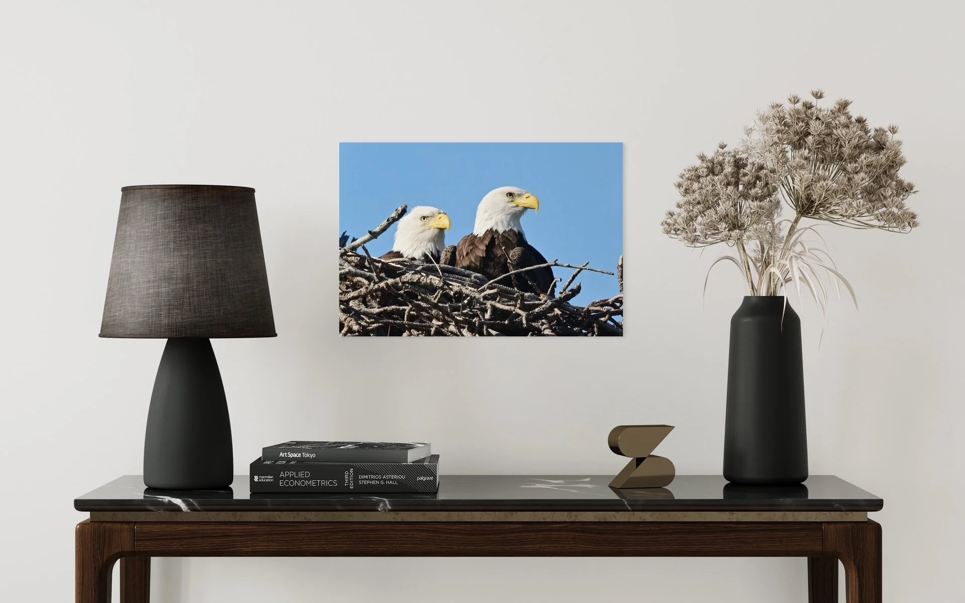 the majesty of two eagles at their nest