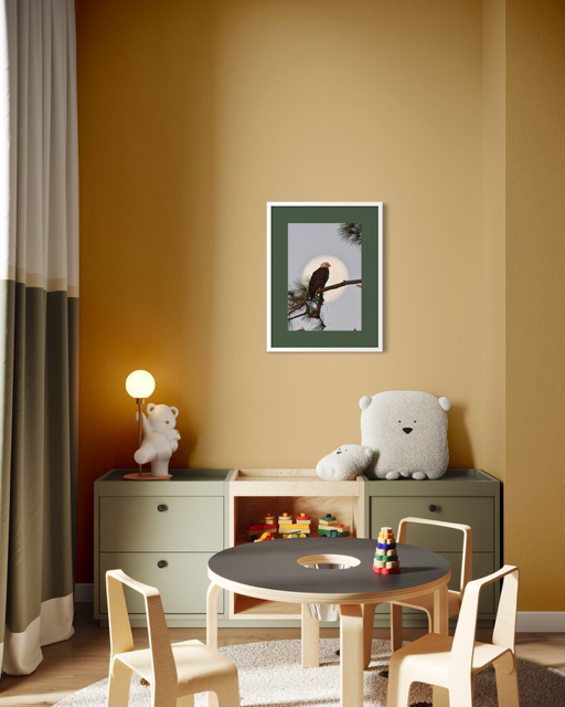 World famous American bald eagle with the moon in the background (Copy)