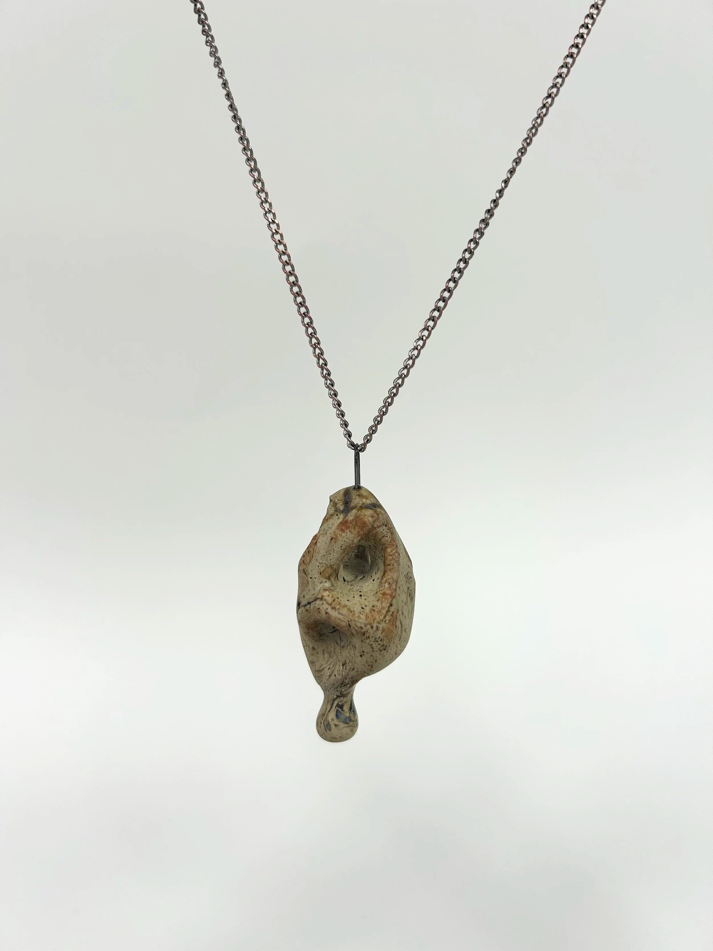 'Seed Pod' Pendant - porcelain, mid fire glaze