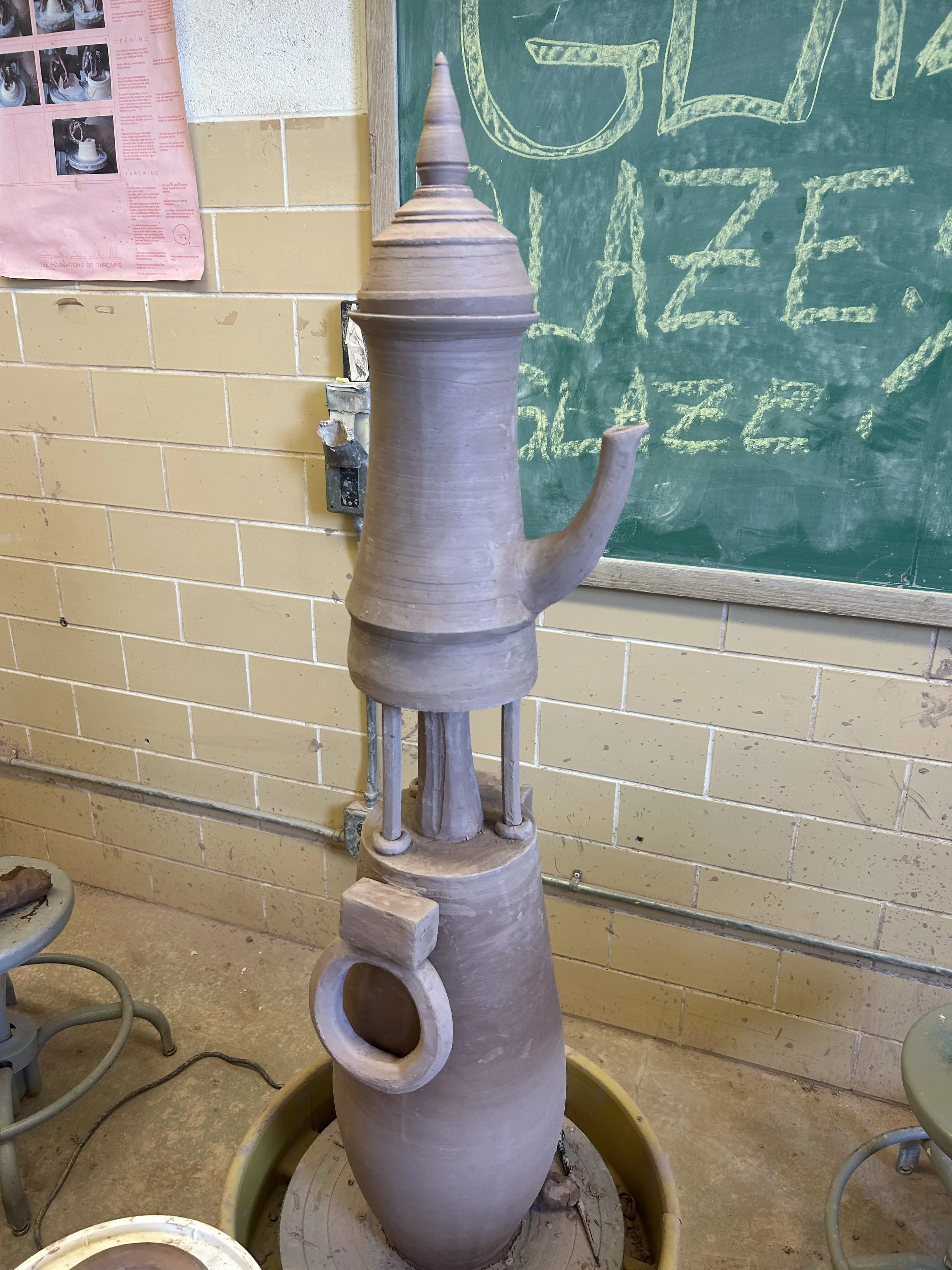 Unfinished Thrown Tea Pot