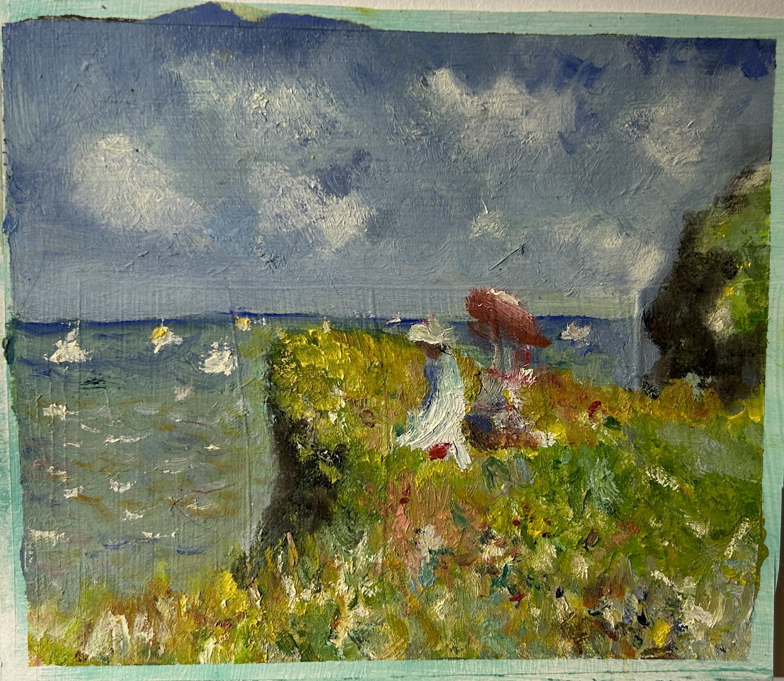 30 min Transcription of Claude Monet's 'Cliff Walk at Pourville'
oil on canvas paper
2025