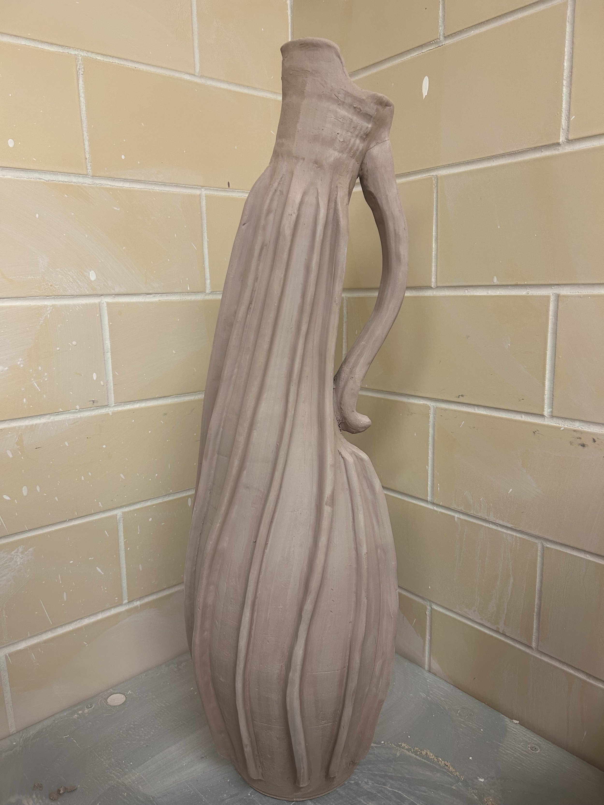 Unfinished Thrown Pitcher