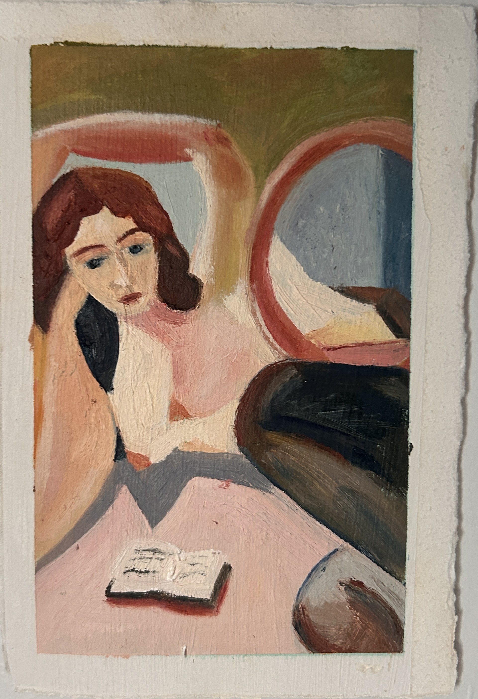 45 min Transcription of Danielle Orchard's 'My Bed (Hand Embellished Edition)'
oil on canvas paper
2025