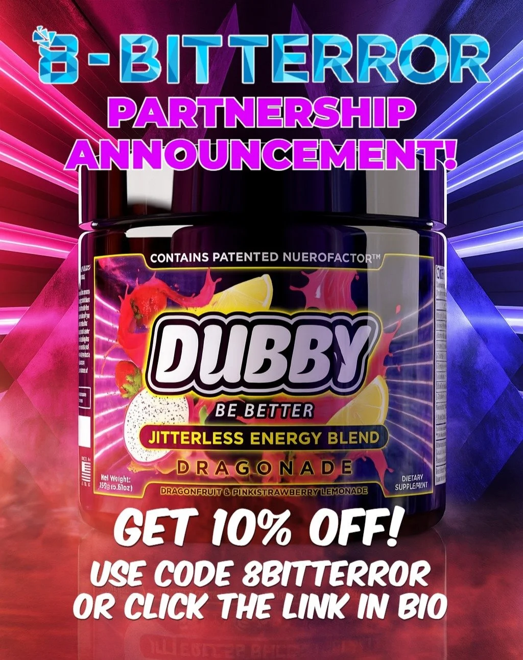 I&rsquo;m officially partnered with DUBBY! And for real, I wouldn&rsquo;t be if I didn&rsquo;t actually like it.

I tested it before I agreed to the partnership, and I really like it! It gives me clean energy and focus without the crash or jitters. N