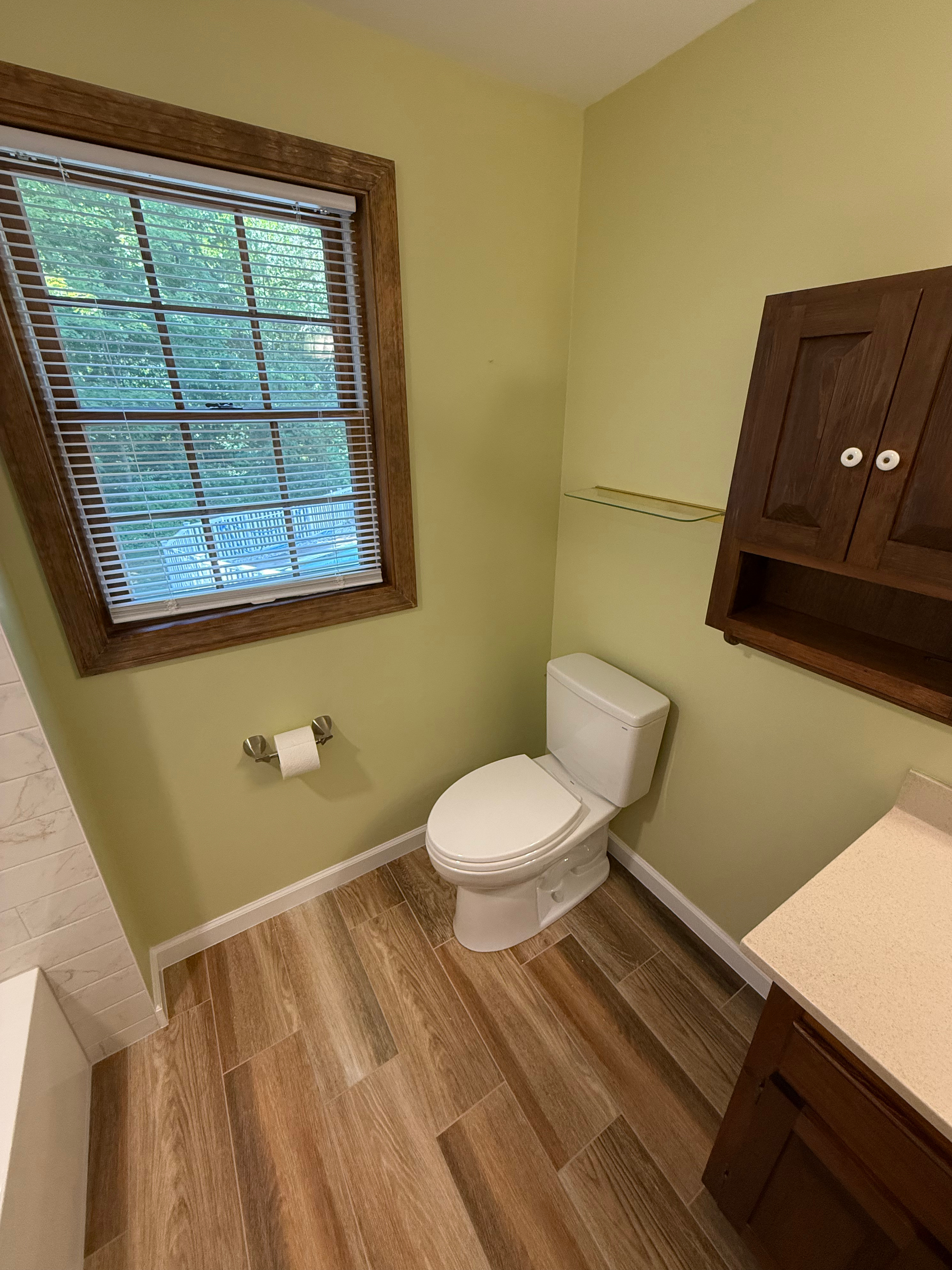An after photo of a Glen Holman Contracting bathroom remodel.