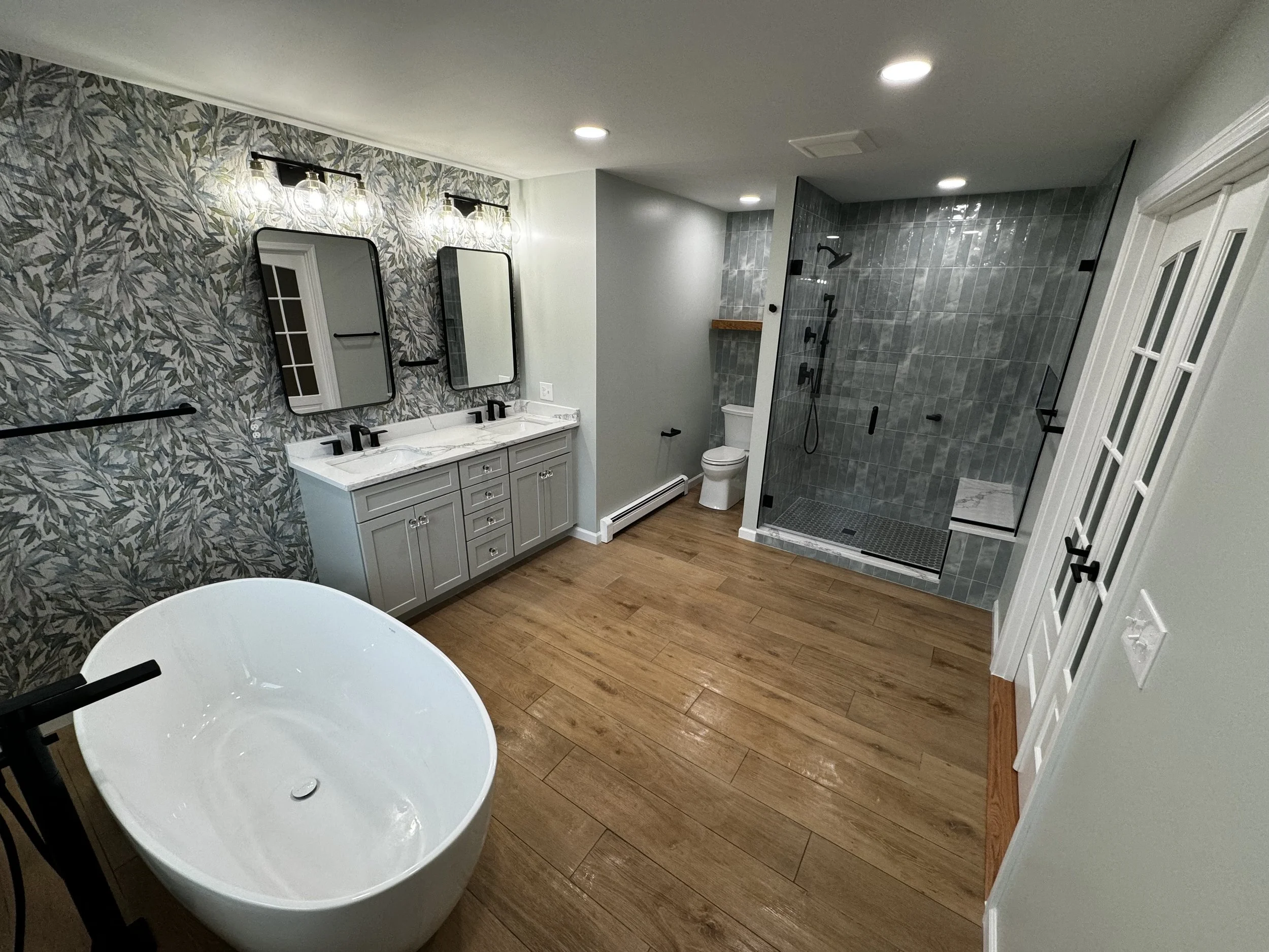 An after photo of a Glen Holman Contracting bathroom remodel.