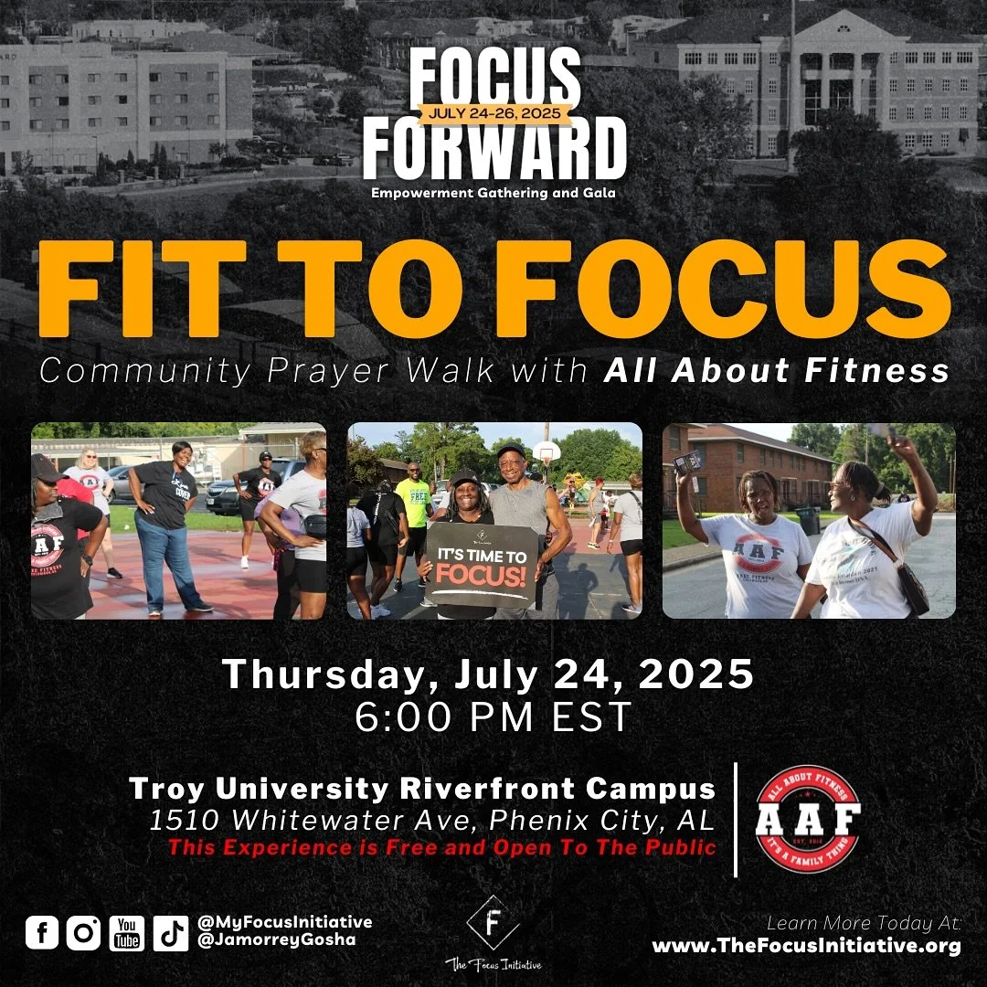 🎉#SHARE: Focus Forward 2025 starts TODAY and we are excited! 

✈️ Special prayers to those who are traveling to Phenix City, AL today for this EPIC gathering. 

🏋🏽 After you check in to the hotel or get off of work, meet us and our friends from @a