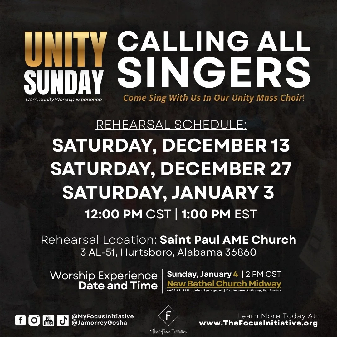 🎶 #SHARE: CALLING ALL SINGERS! Our first Unity Mass Choir rehearsal is THIS Saturday, and we&rsquo;d love for you to join us as we prepare for an unforgettable Unity Sunday worship experience!

🎤 Rehearsals &mdash; 12 PM CST on Dec 13 | Dec 27 | Ja